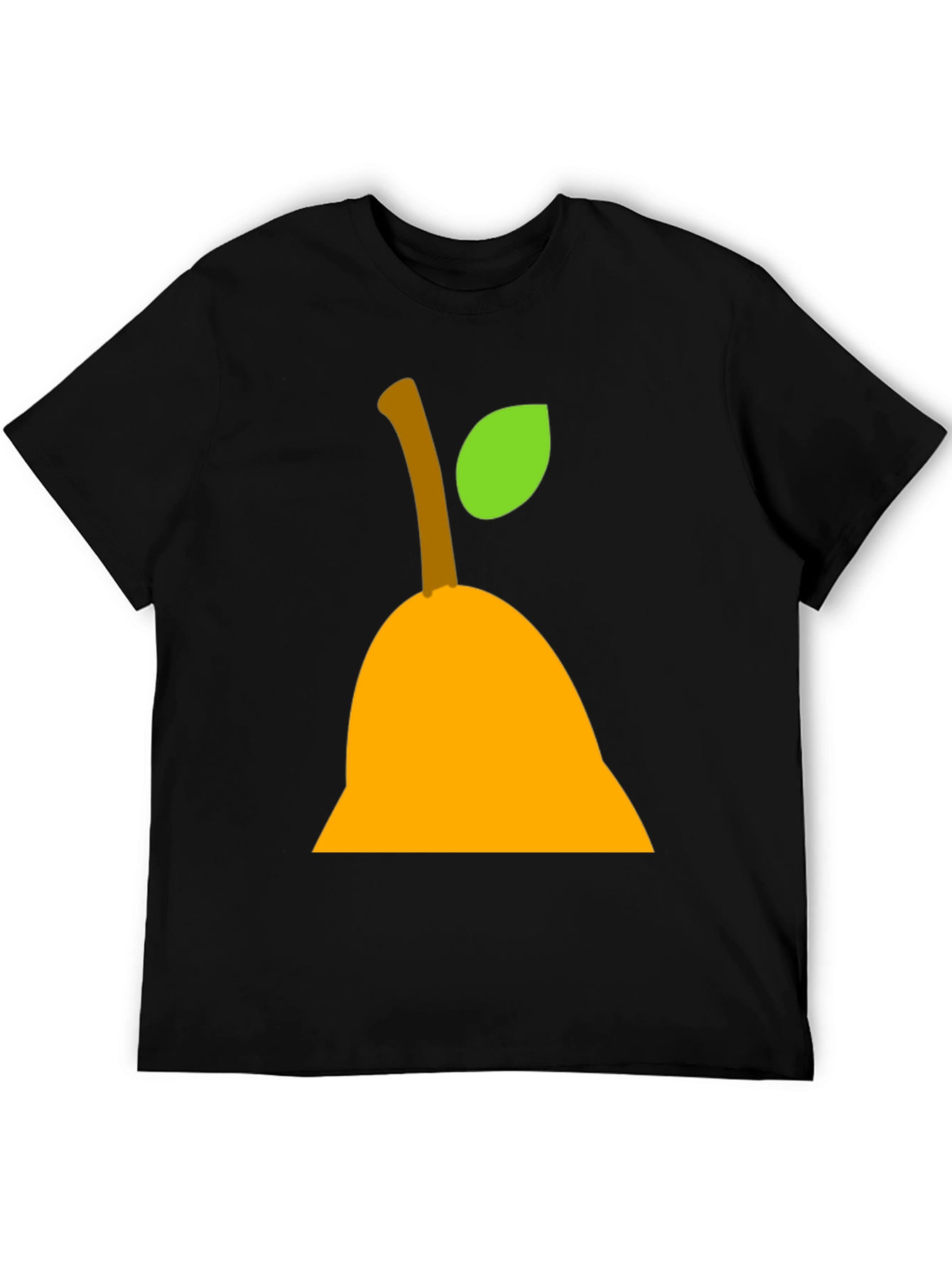Pear Graphic Tee - Black Cotton Shirt