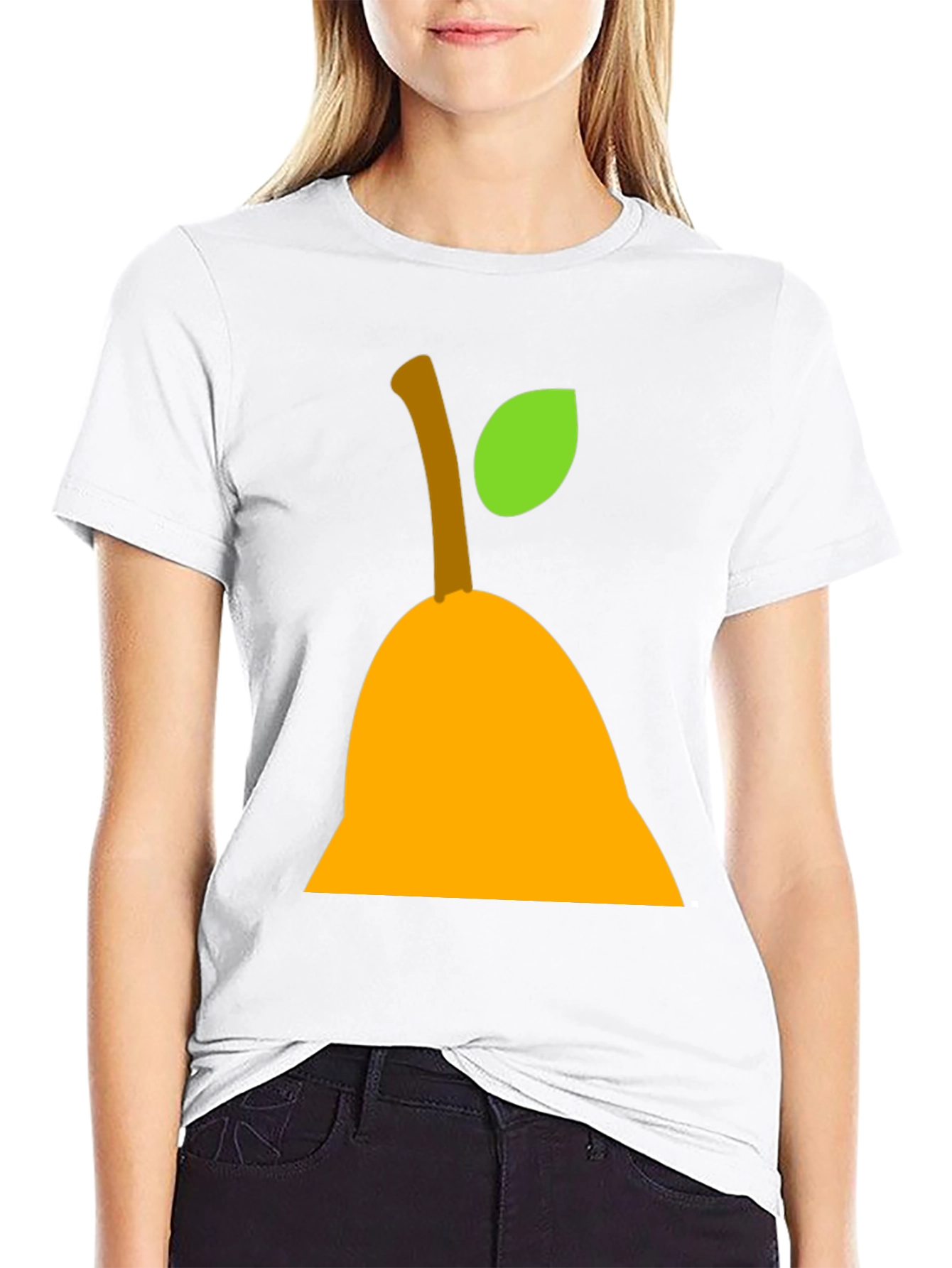 Pear Graphic Tee - Black Cotton Shirt