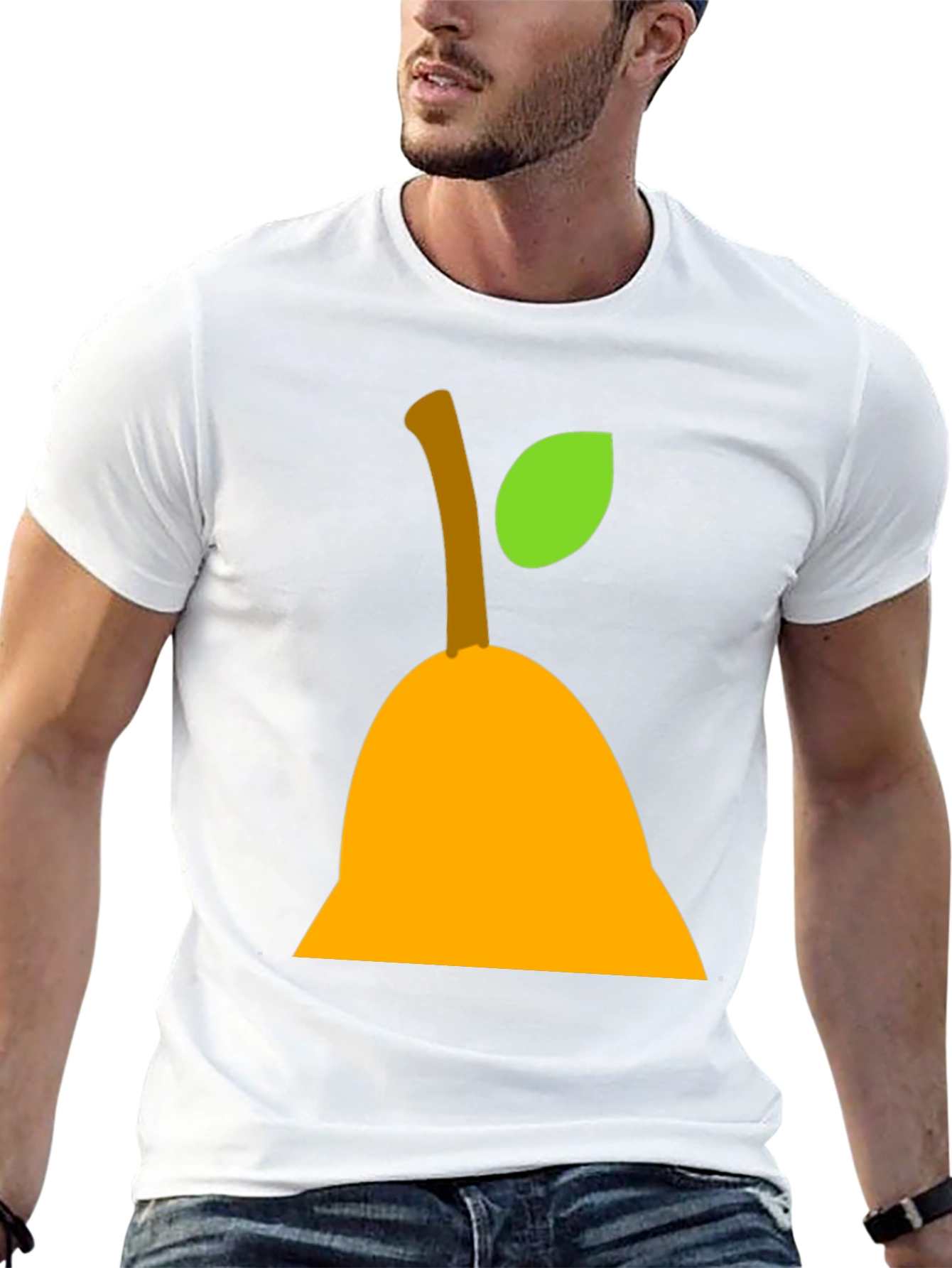 Pear Graphic Tee - Black Cotton Shirt