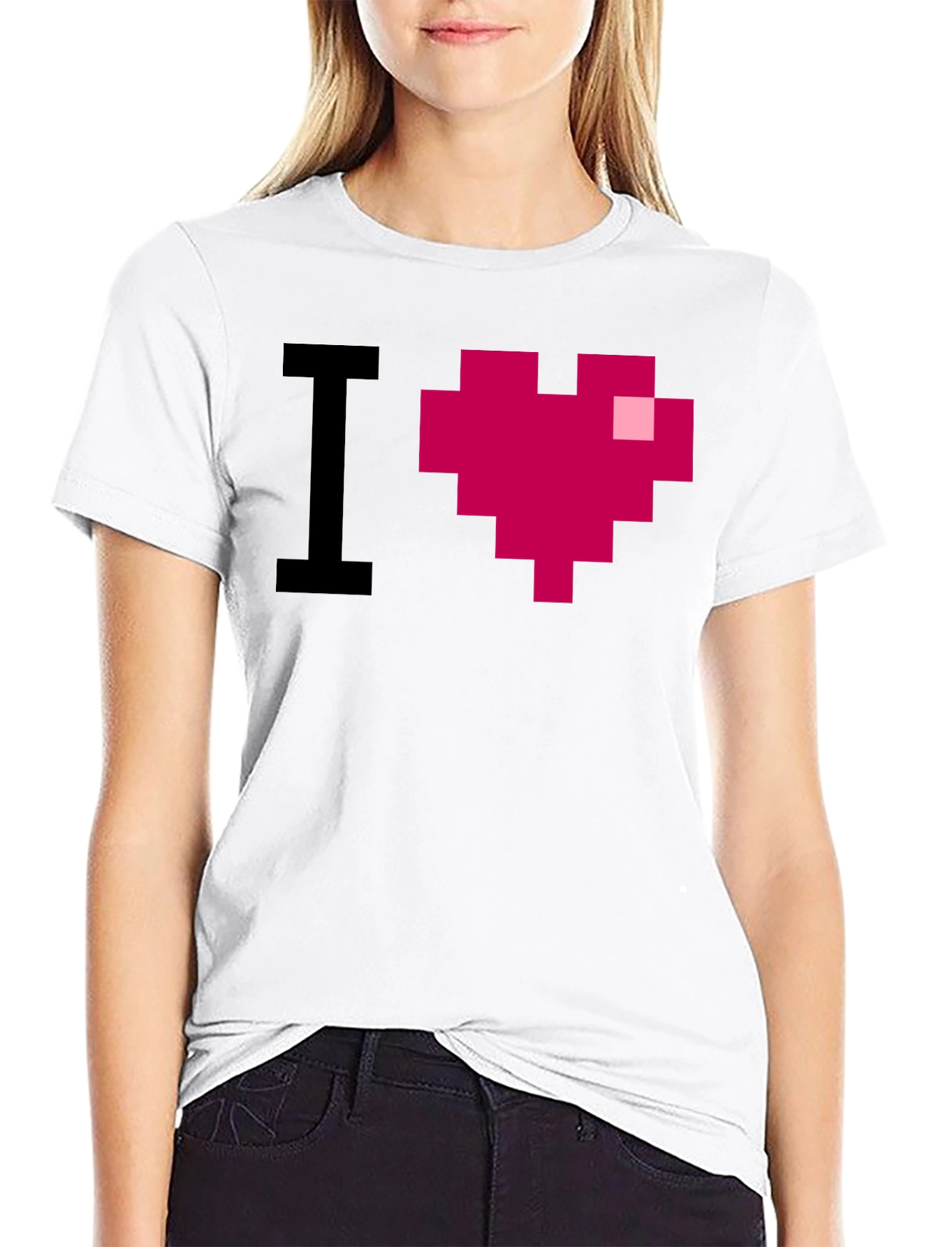 I Heart Pixel Art Graphic Tee