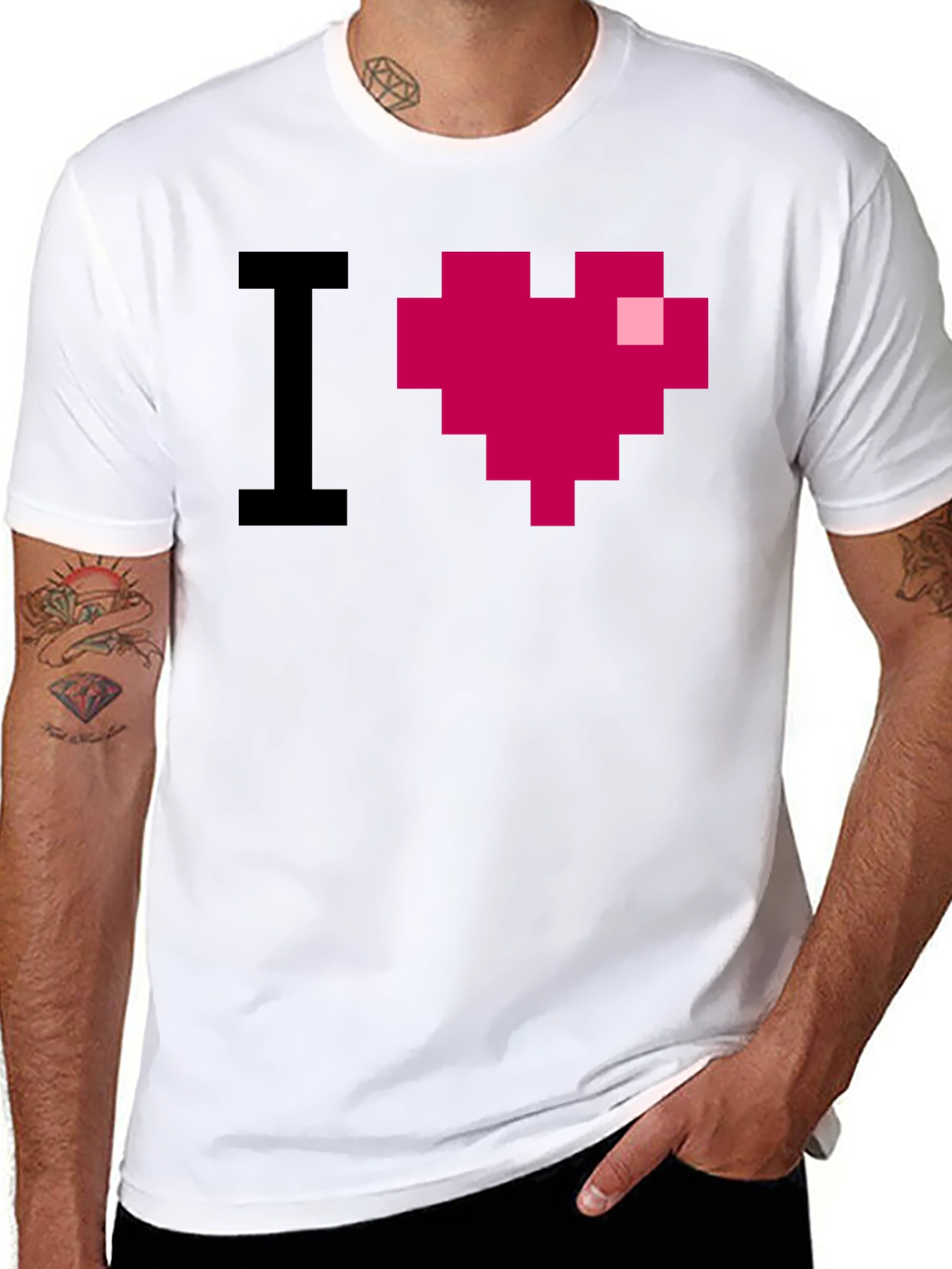 I Heart Pixel Art Graphic Tee