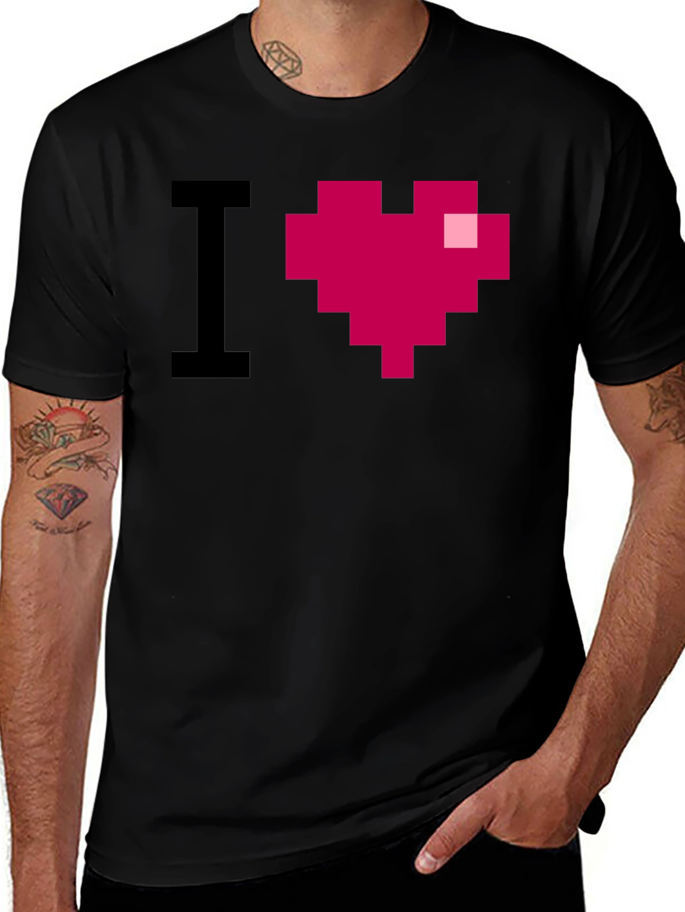I Heart Pixel Art Graphic Tee