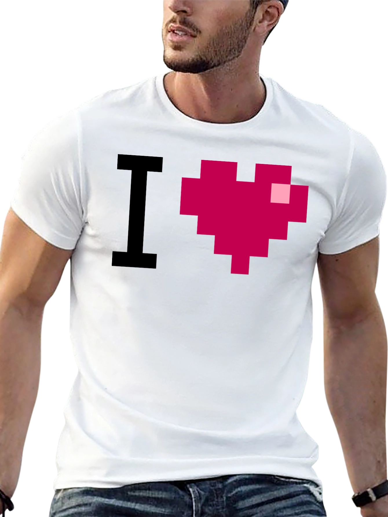 I Heart Pixel Art Graphic Tee