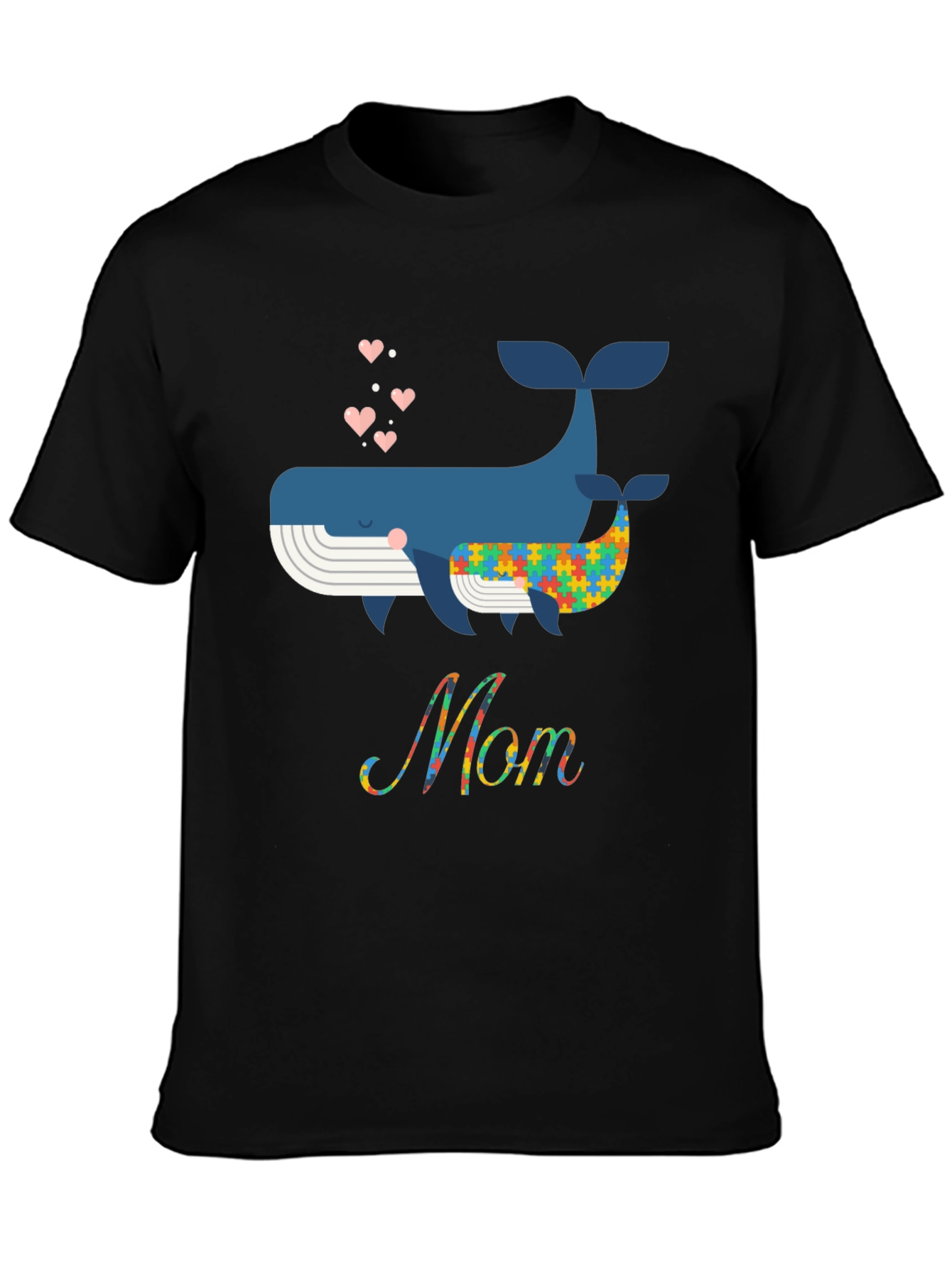 Whale Autism Awareness Mom T-Shirt