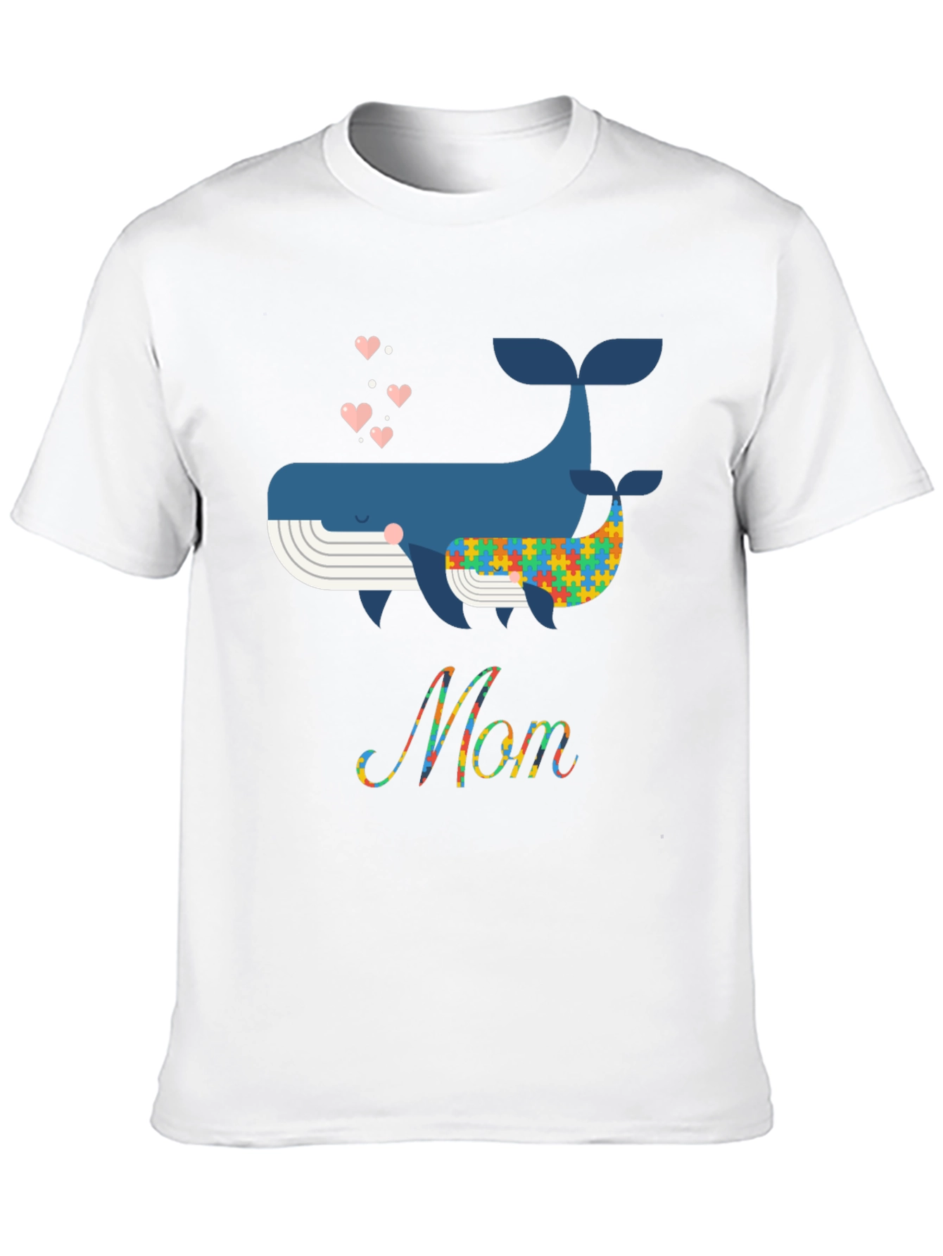 Whale Autism Awareness Mom T-Shirt