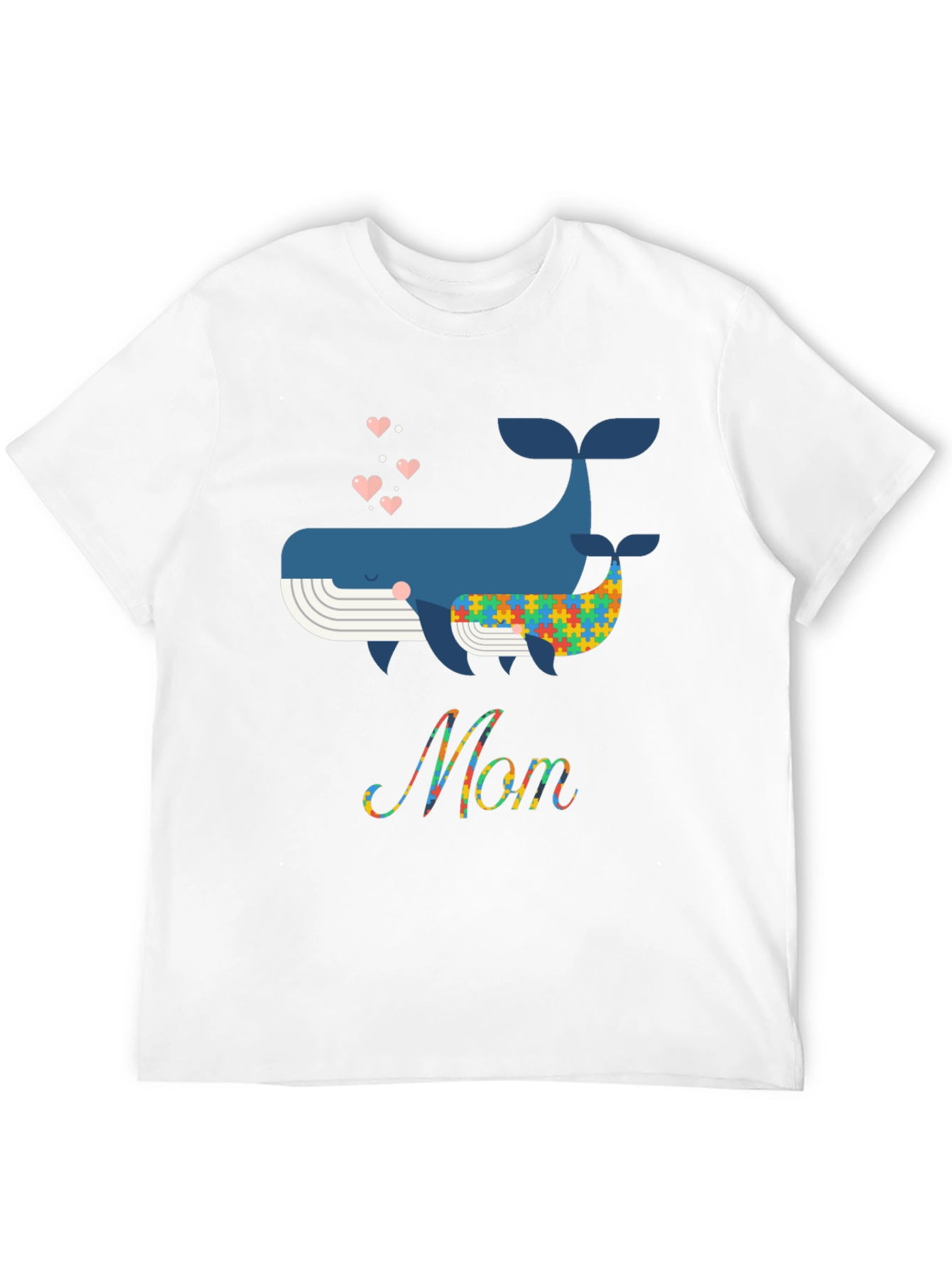 Whale Autism Awareness Mom T-Shirt