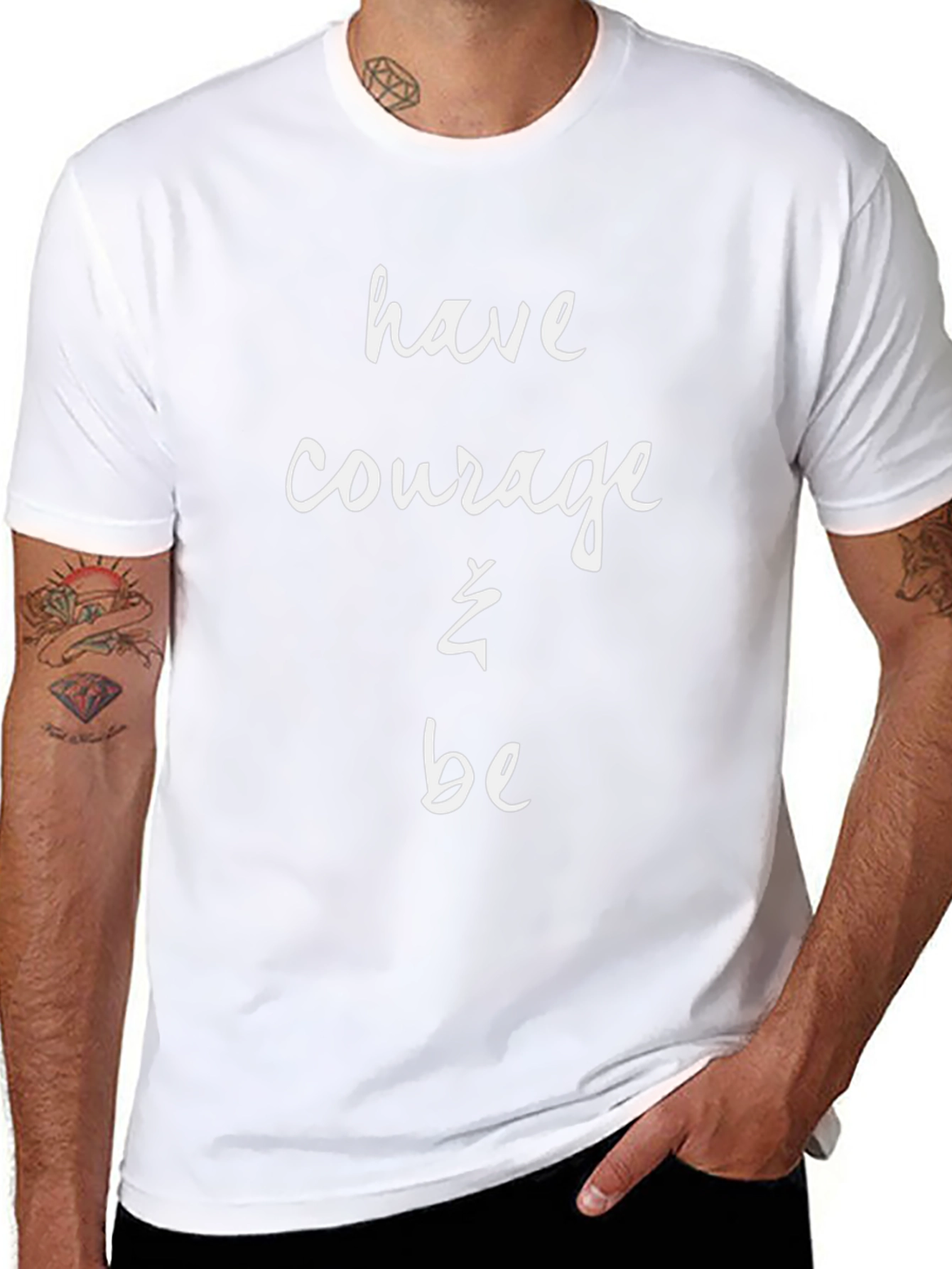 Courage Graphic Tee - Black Cotton T-Shirt