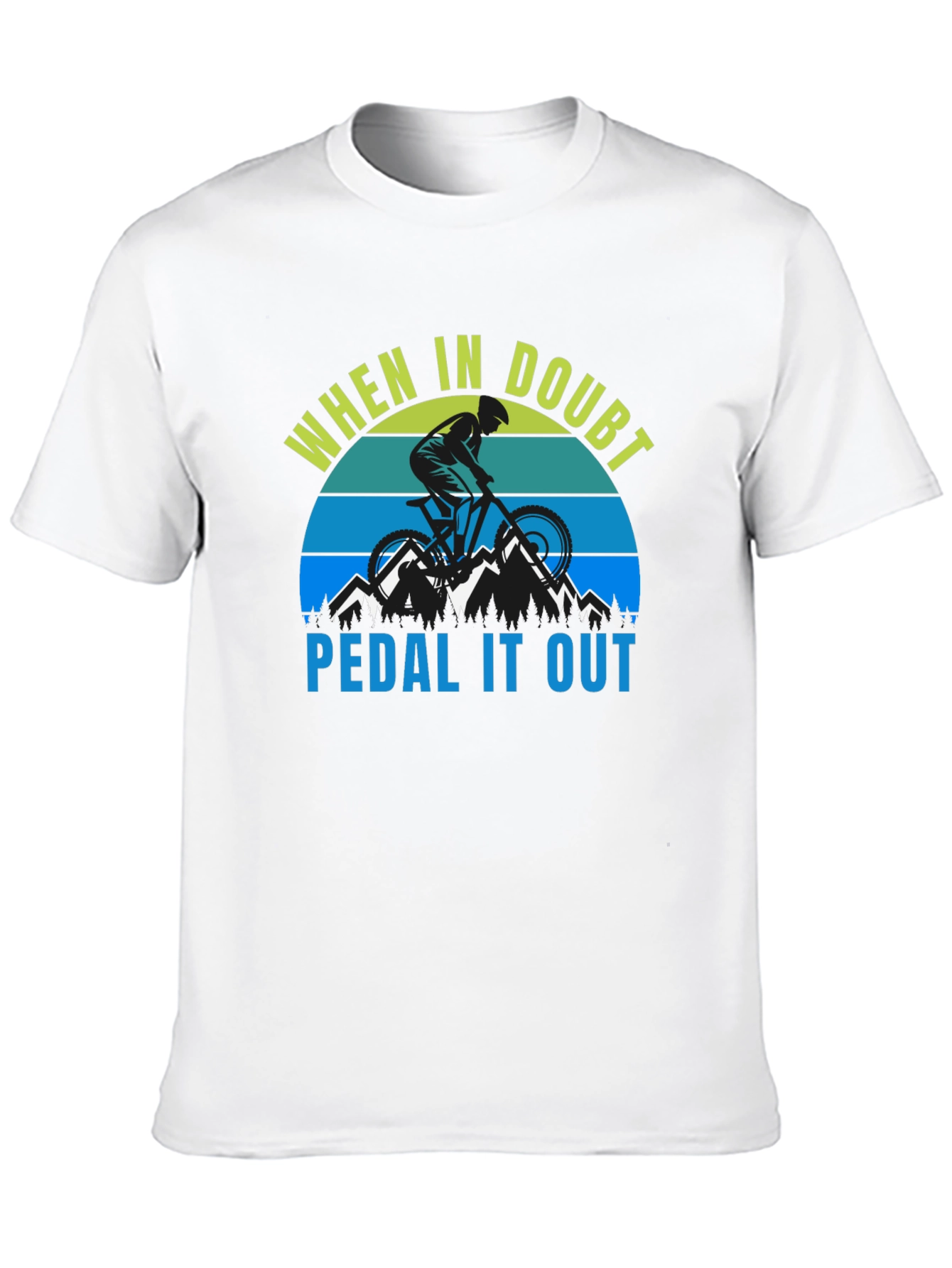 When in Doubt Pedal It Out Black T-Shirt
