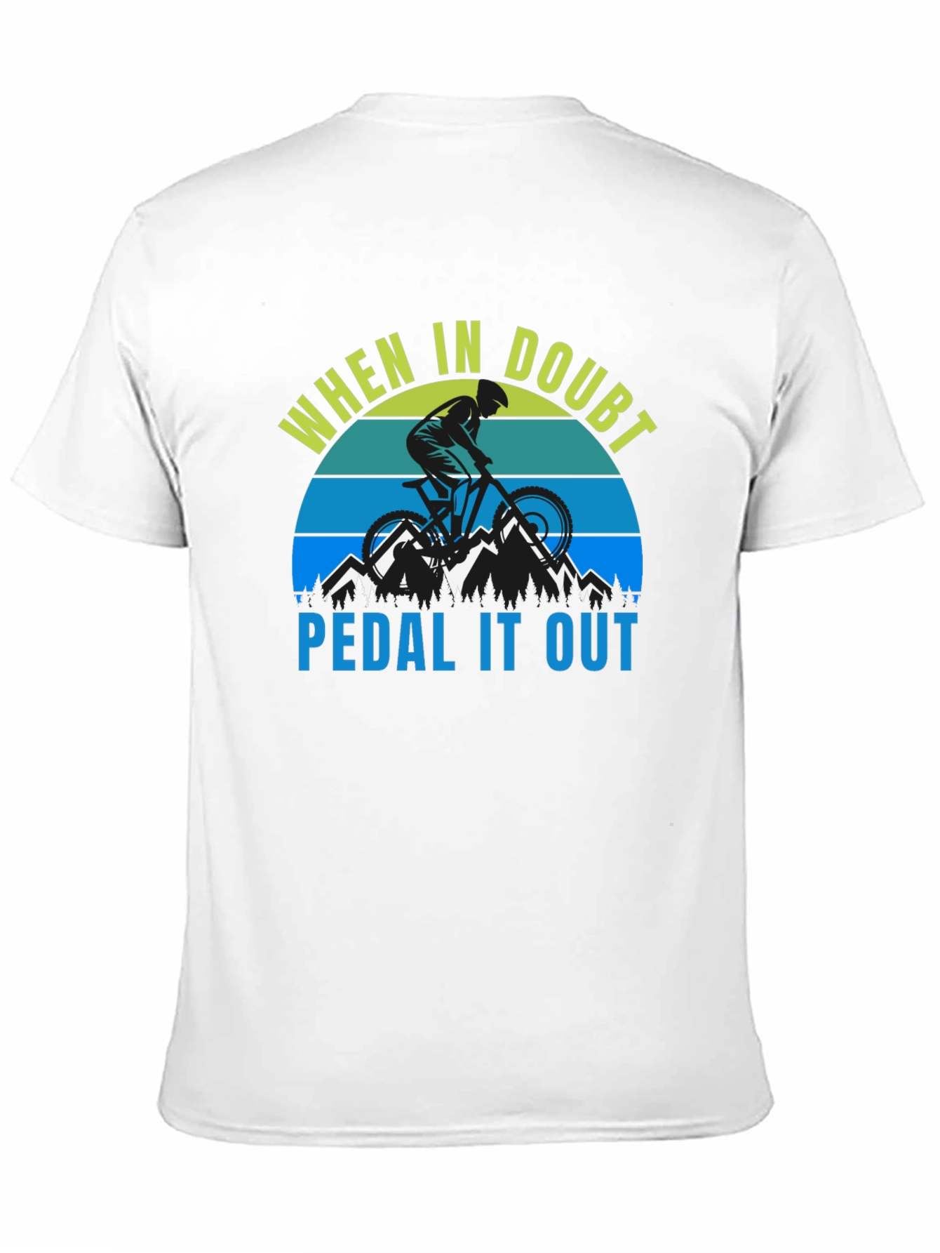 When in Doubt Pedal It Out Black T-Shirt