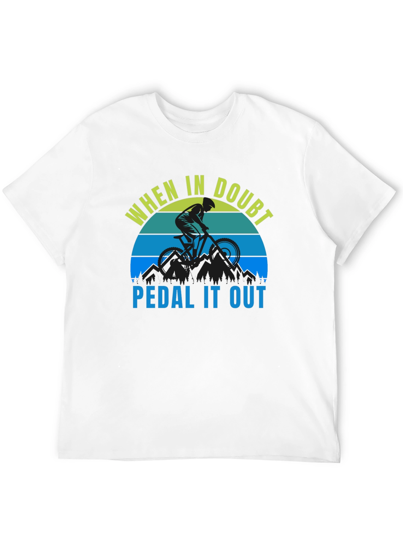 When in Doubt Pedal It Out Black T-Shirt