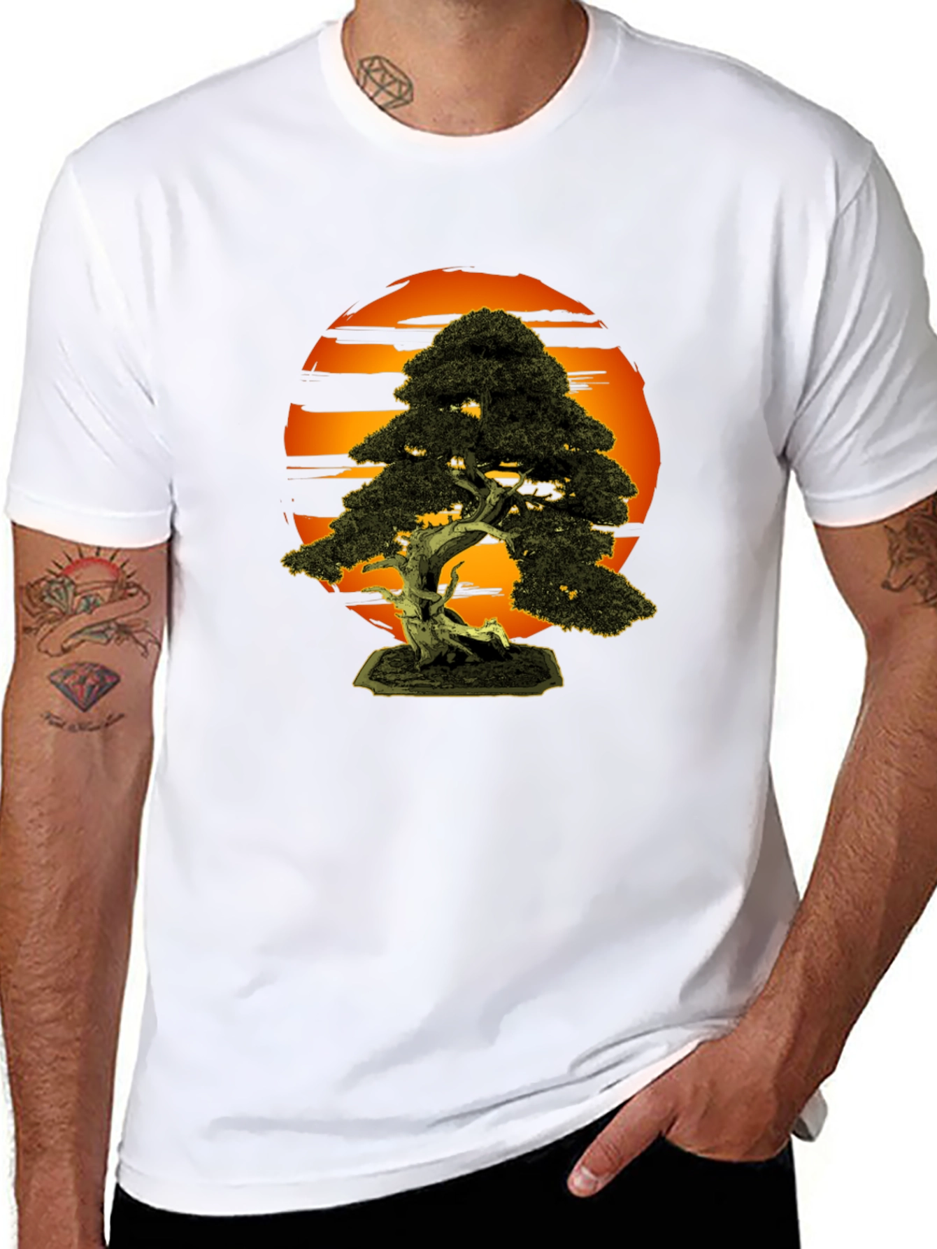 Bonsai Tree T-Shirt - Artistic Nature Design