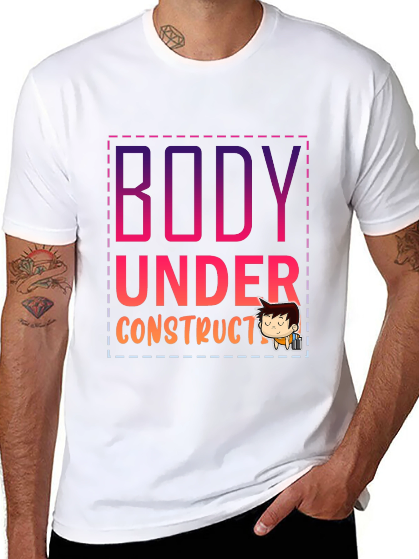 Body Under Construction Graphic T-Shirt