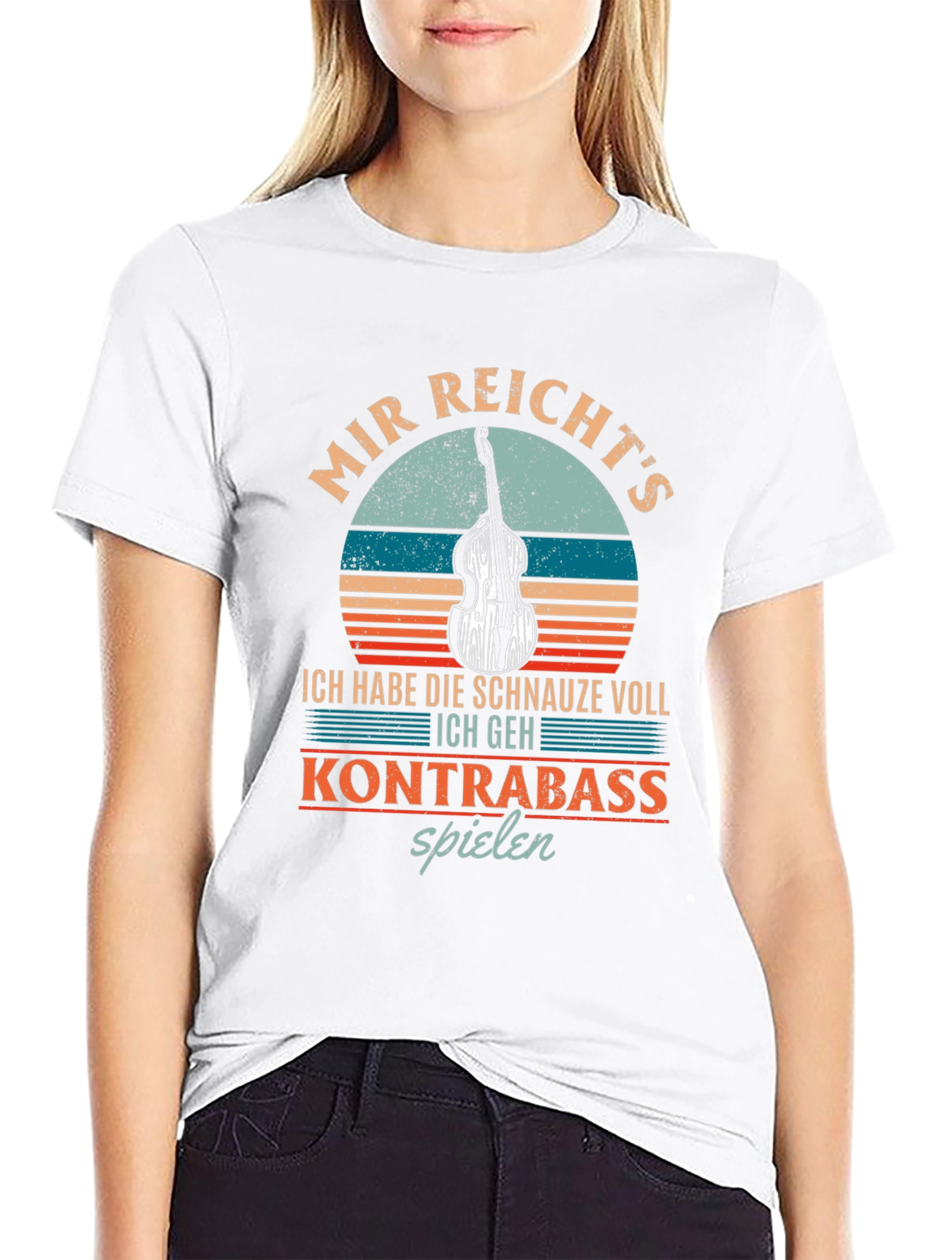 Kontrabass Spielen T-Shirt - Music Humor Tee