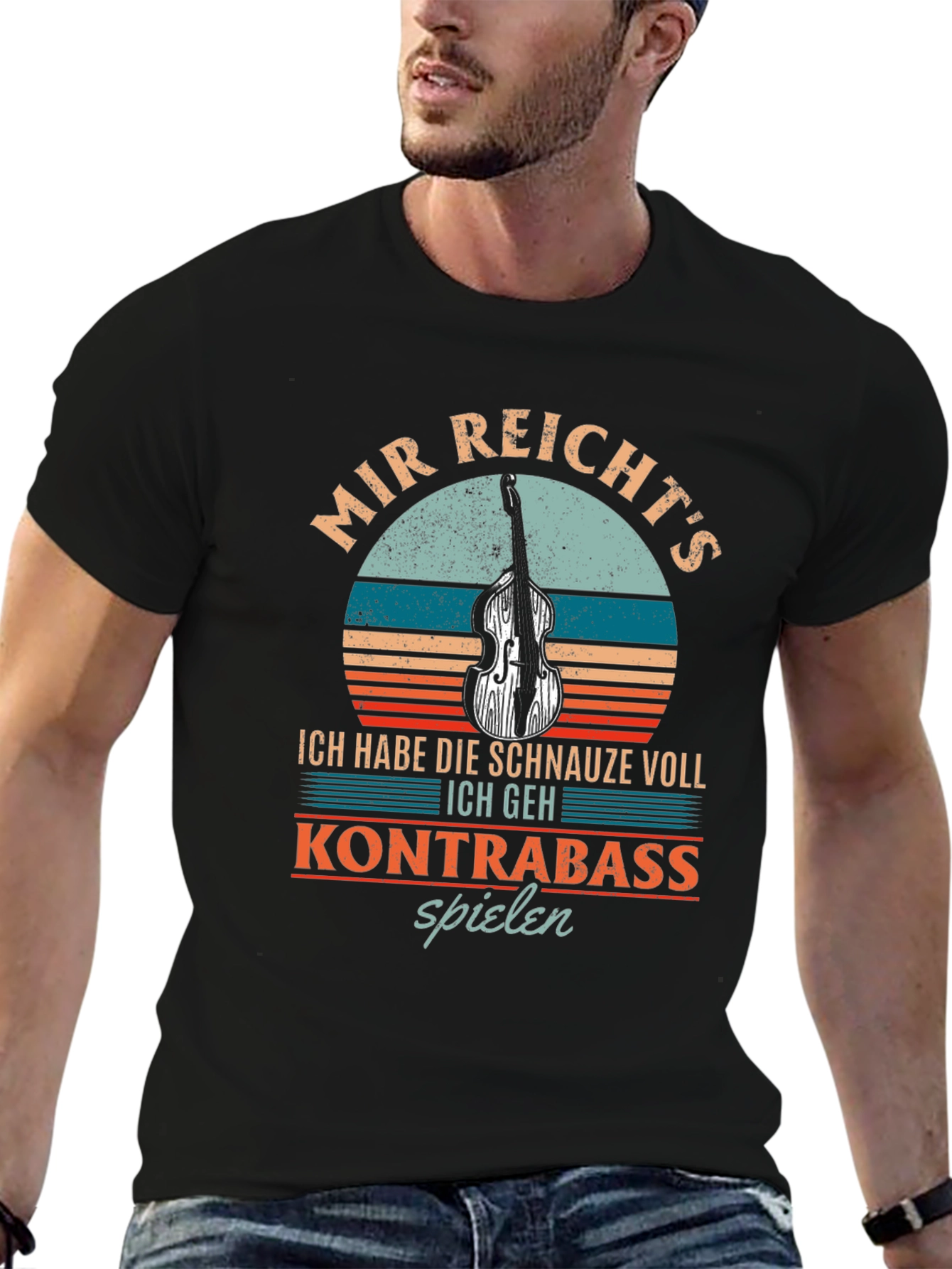 Kontrabass Spielen T-Shirt - Music Humor Tee