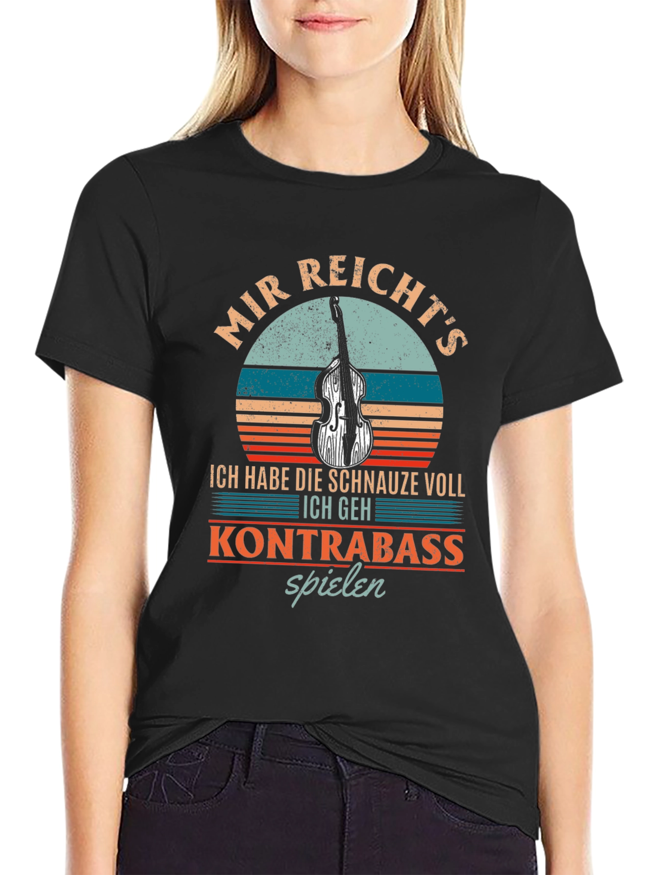 Kontrabass Spielen T-Shirt - Music Humor Tee