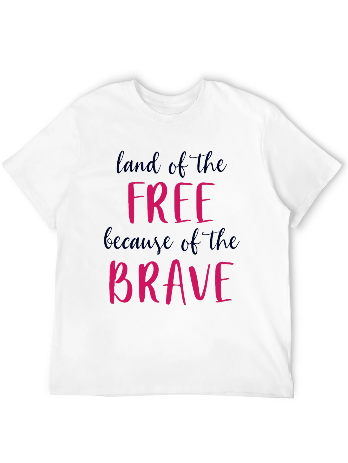 Land of Free Because of the Brave Graphic Tee
