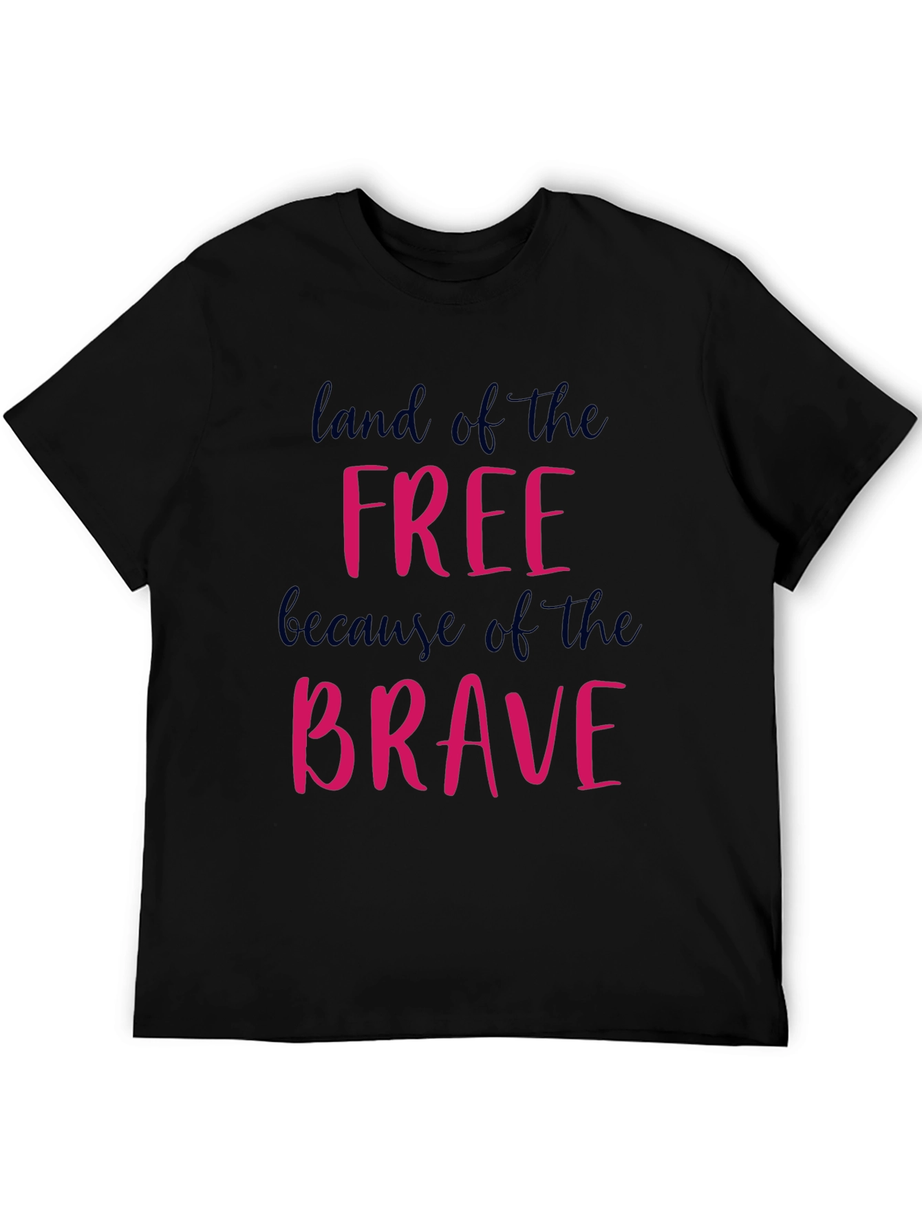 Land of Free Because of the Brave Graphic Tee
