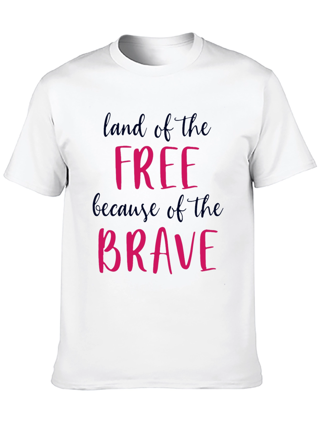 Land of Free Because of the Brave Graphic Tee