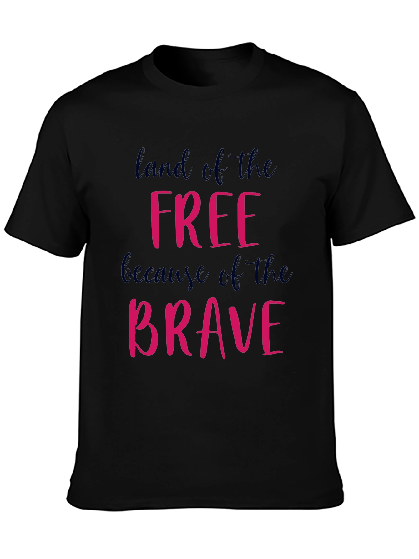 Land of Free Because of the Brave Graphic Tee