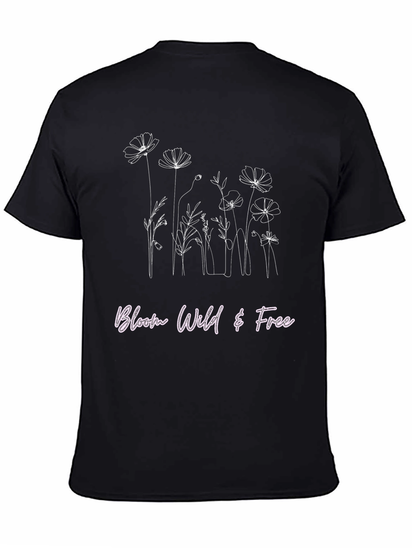Bloom Wild & Free Black Graphic Tee
