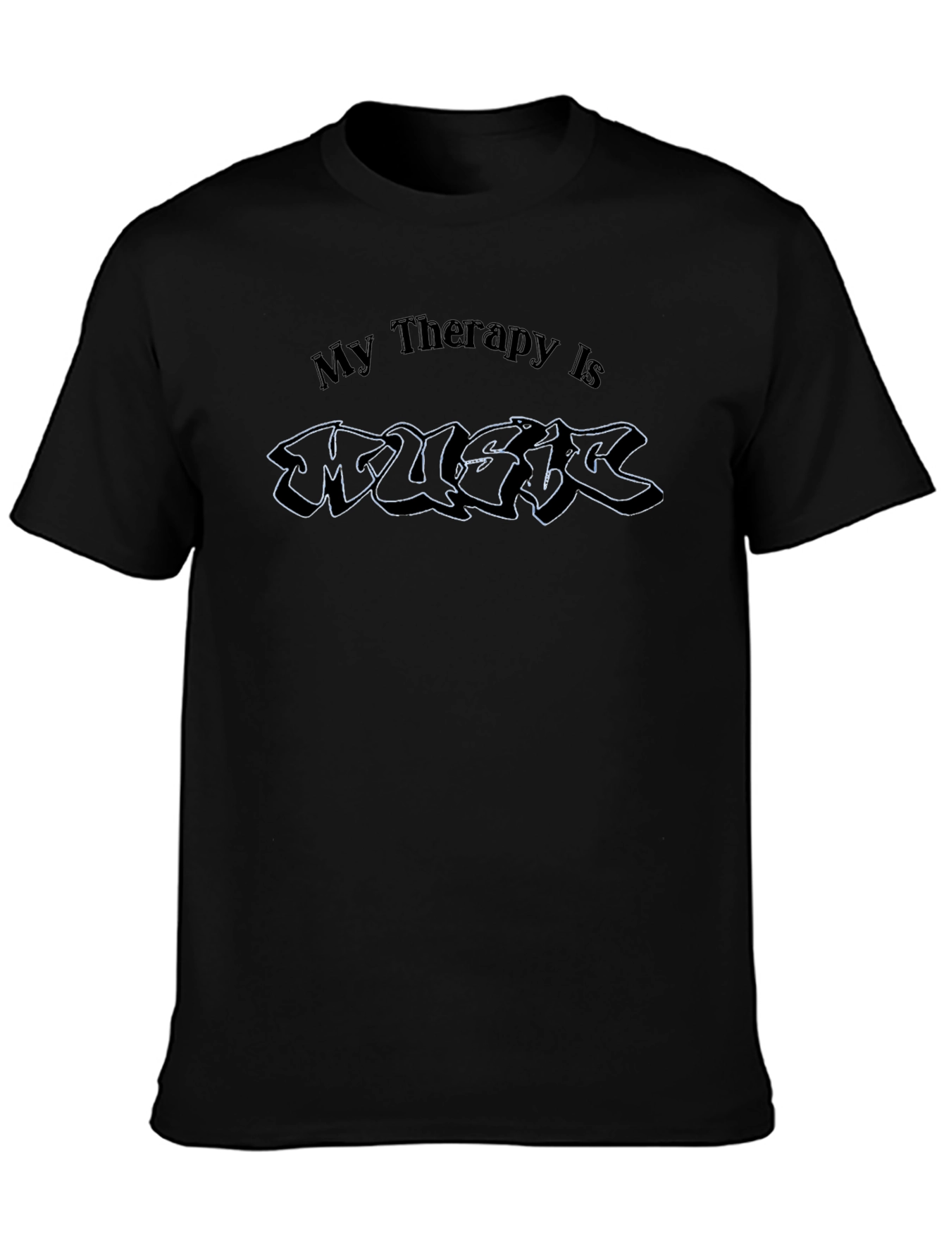 Music Therapy Black T-Shirt