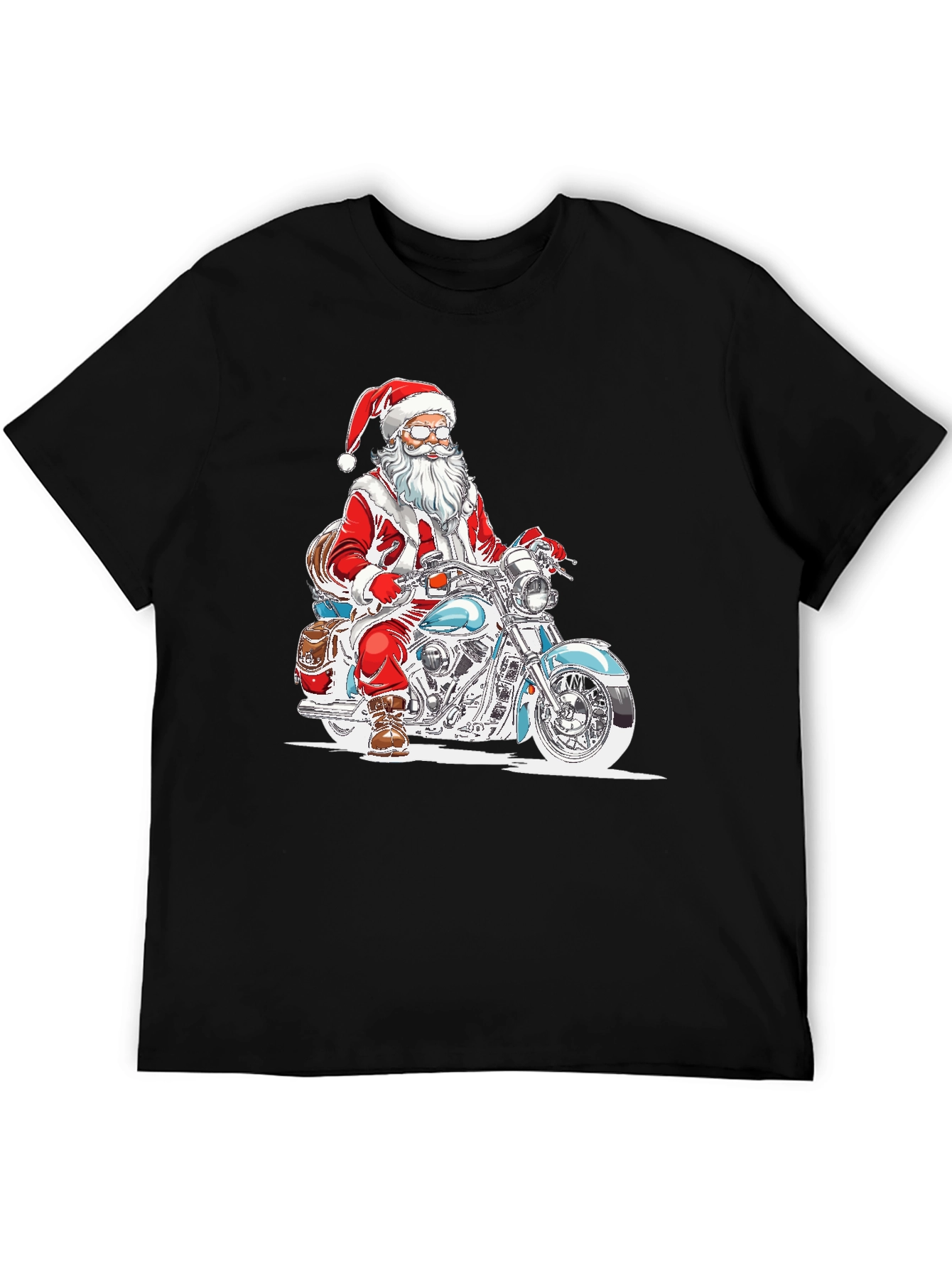 Santa Claus Motorcycle T-Shirt - Ride into Christmas!