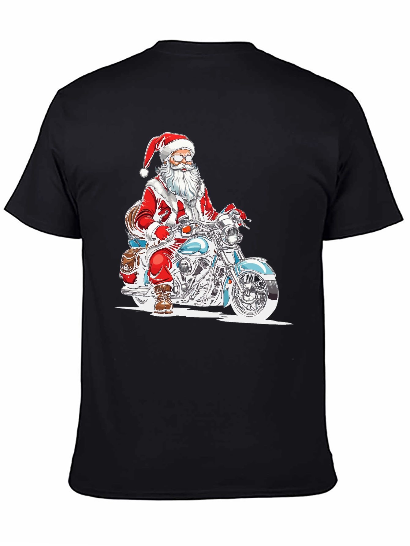 Santa Claus Motorcycle T-Shirt - Ride into Christmas!