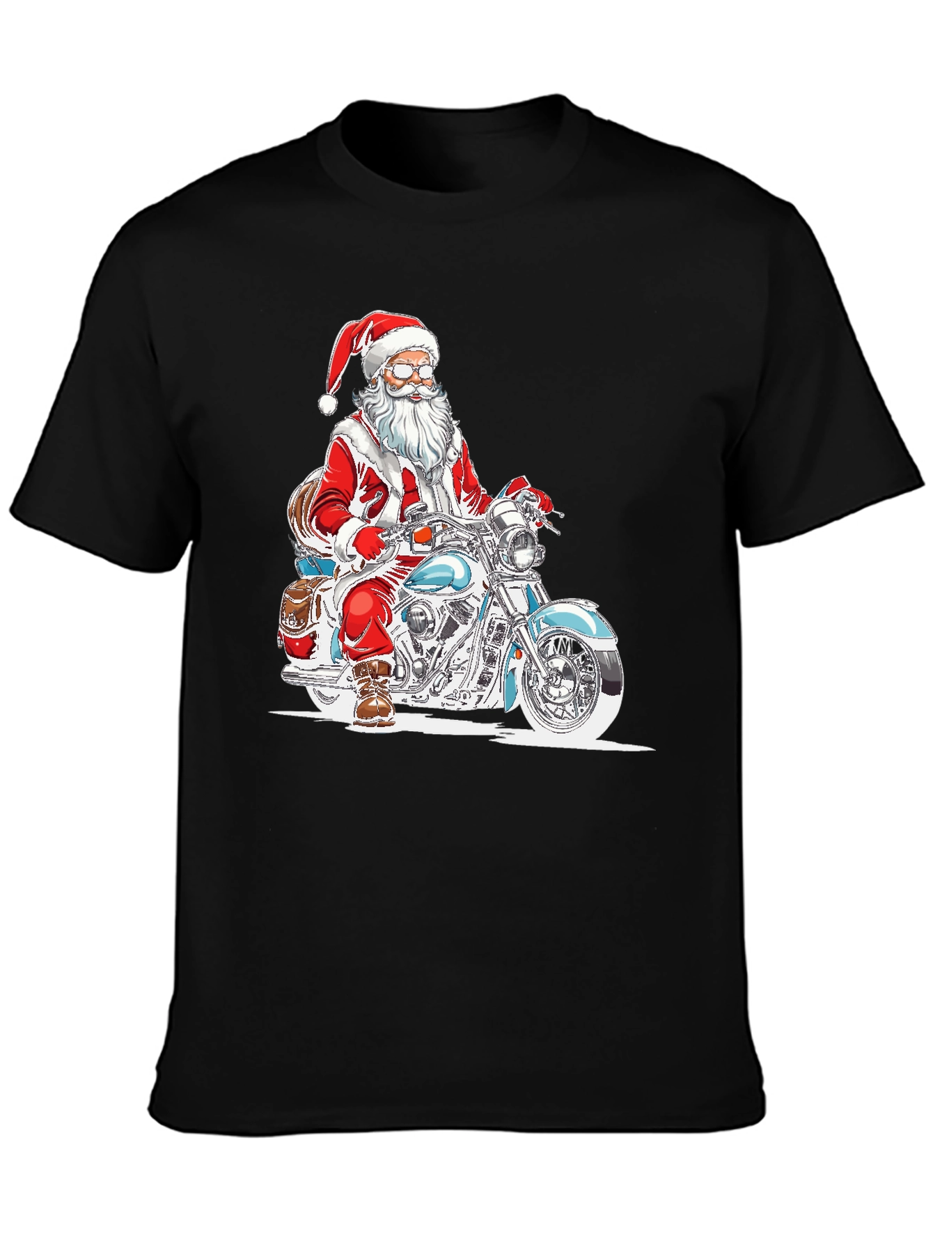Santa Claus Motorcycle T-Shirt - Ride into Christmas!