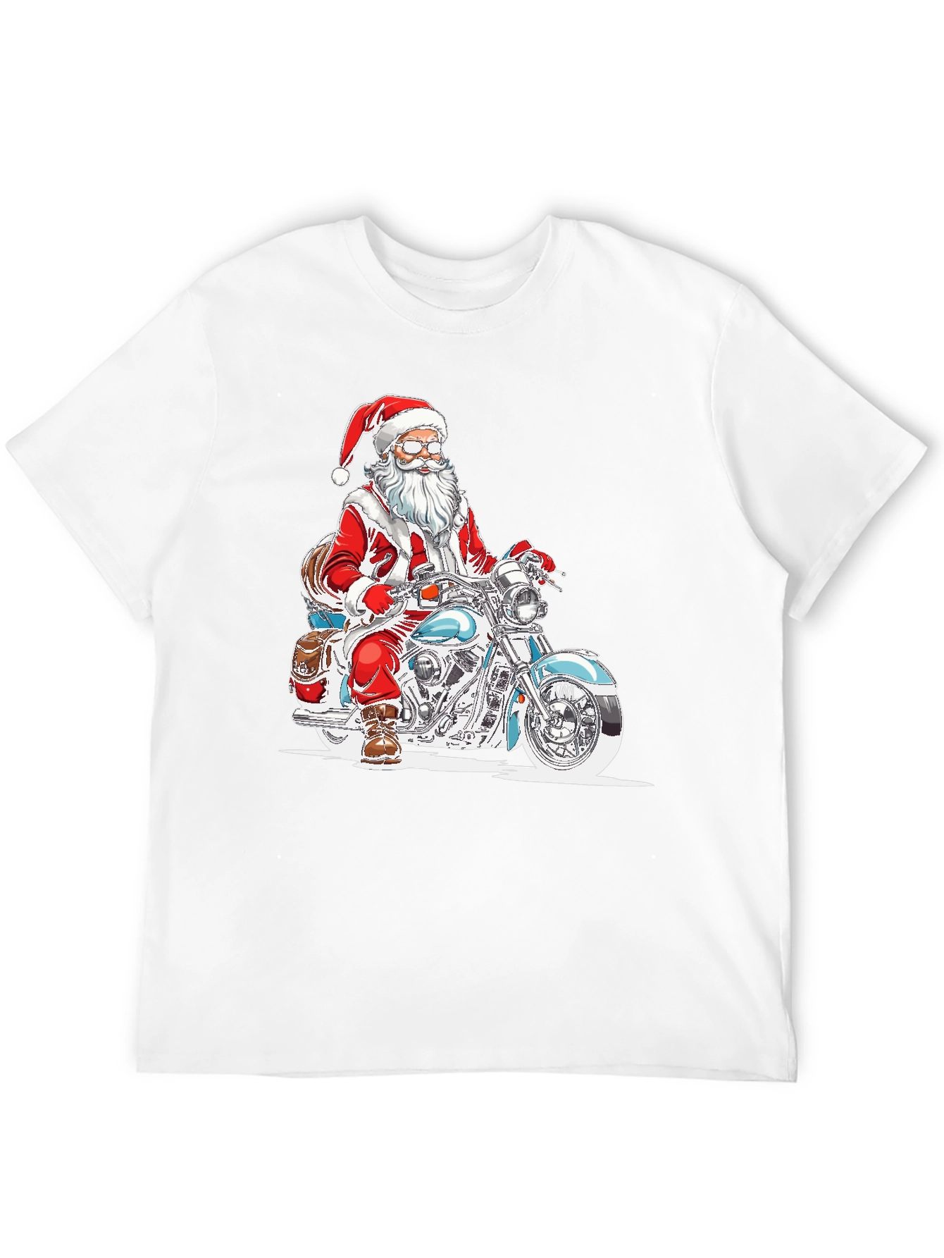 Santa Claus Motorcycle T-Shirt - Ride into Christmas!