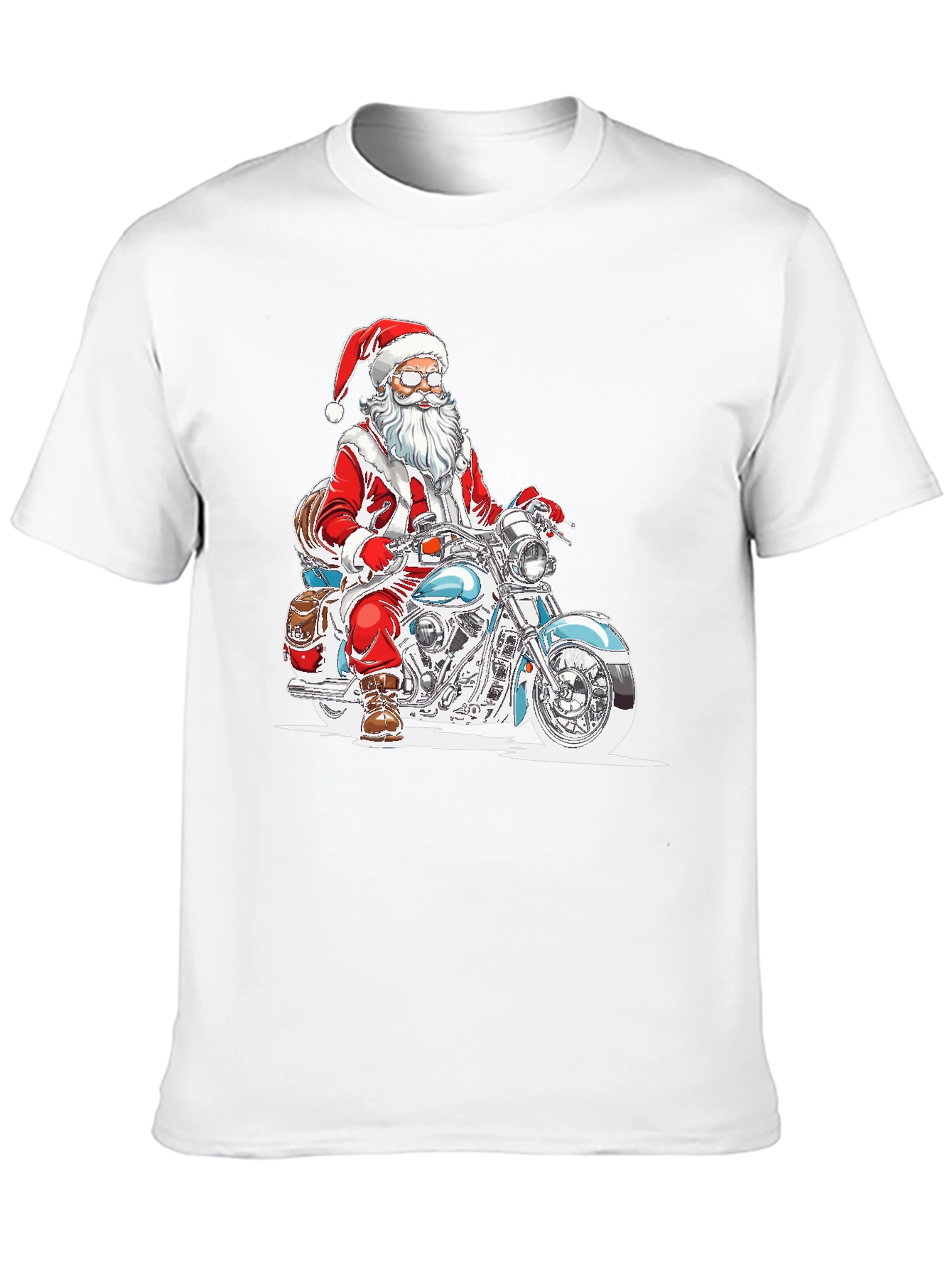 Santa Claus Motorcycle T-Shirt - Ride into Christmas!