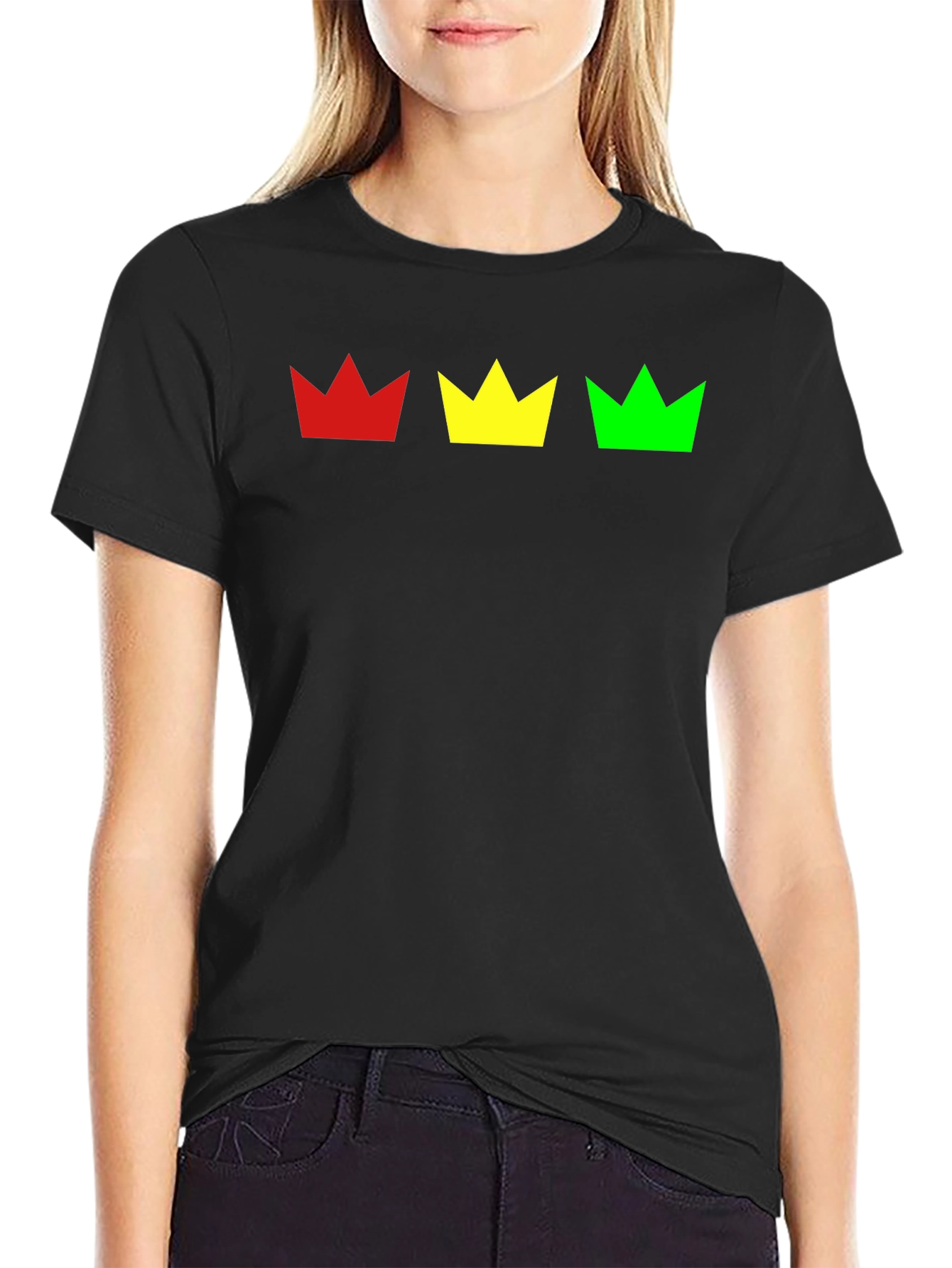 Rasta Crown T-Shirt - Red Yellow Green Graphic Tee