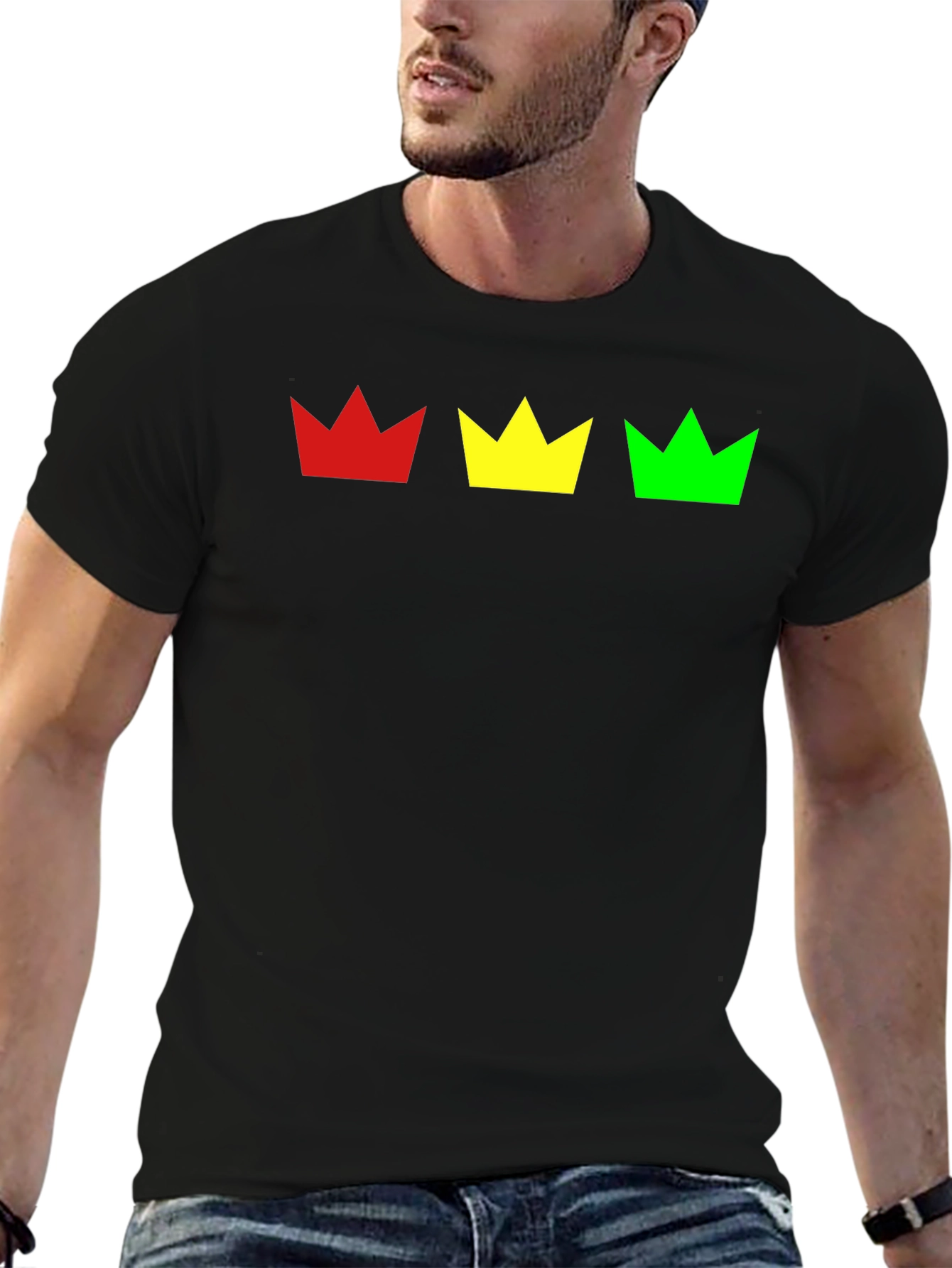 Rasta Crown T-Shirt - Red Yellow Green Graphic Tee