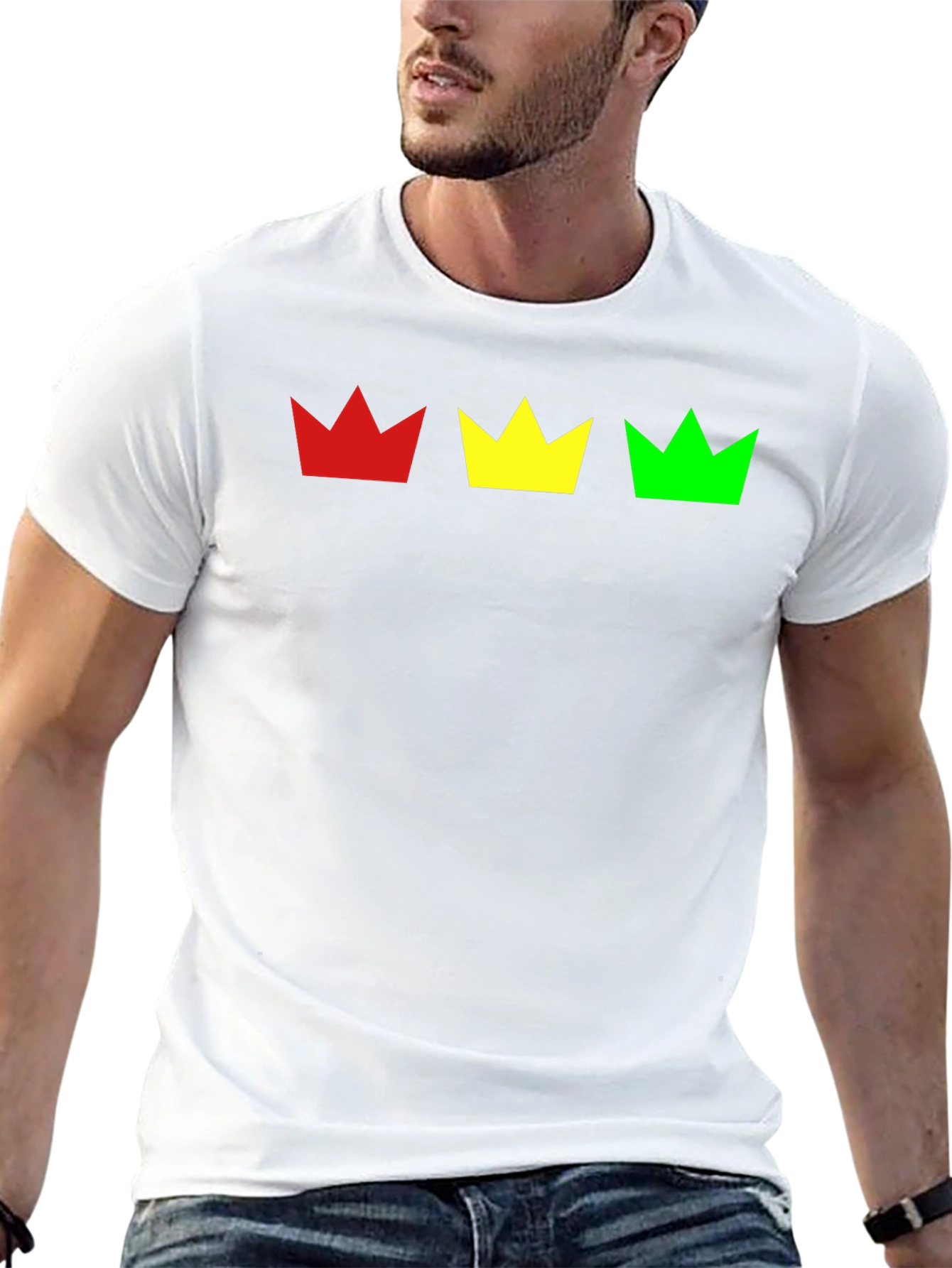 Rasta Crown T-Shirt - Red Yellow Green Graphic Tee