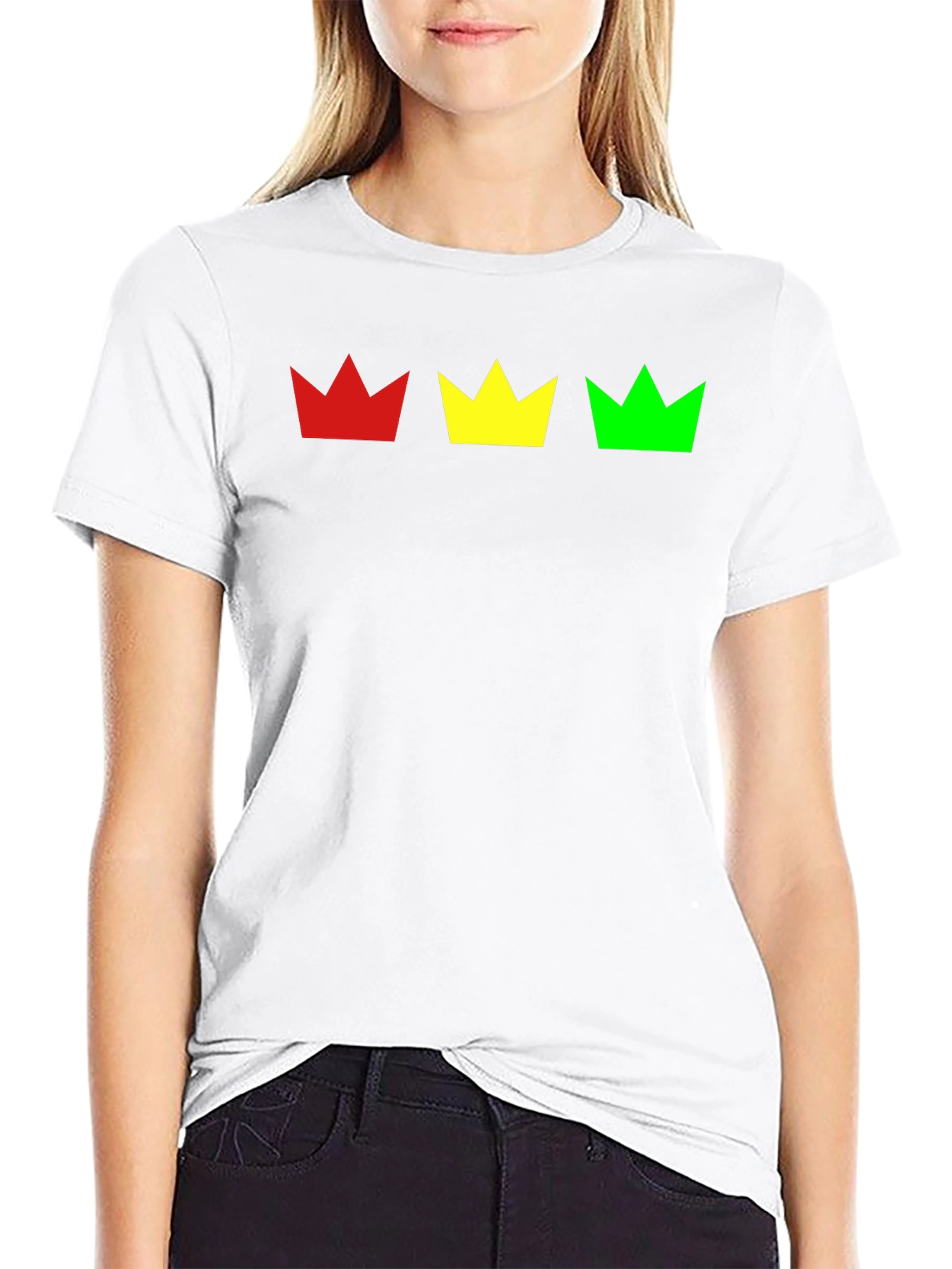 Rasta Crown T-Shirt - Red Yellow Green Graphic Tee