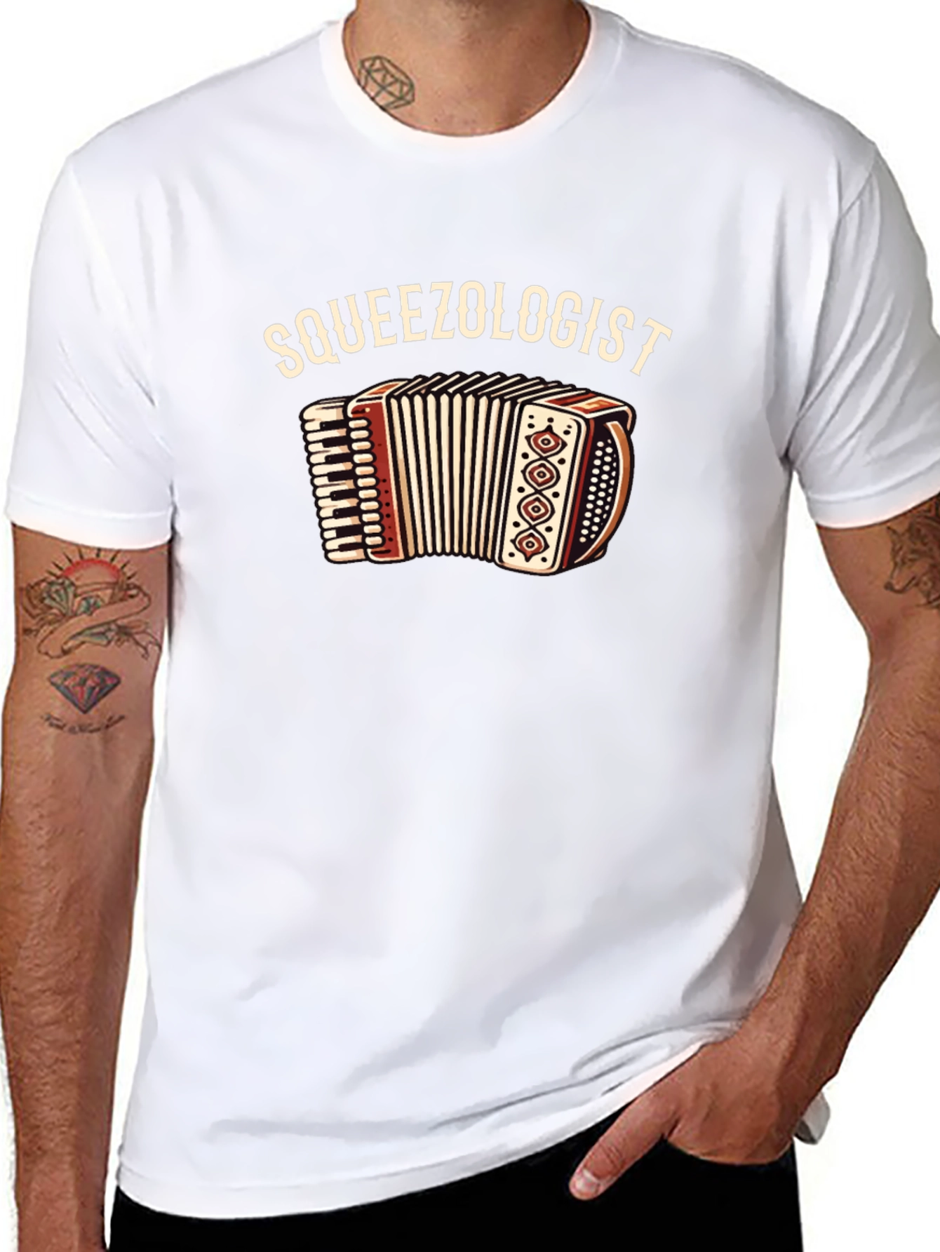 Squeezologist Accordion Musician T-Shirt