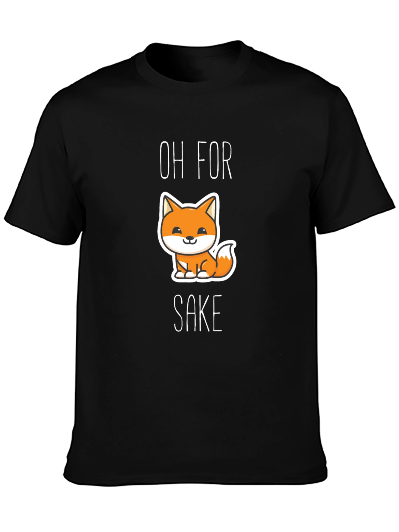 Oh For Fox Sake Black Graphic Tee
