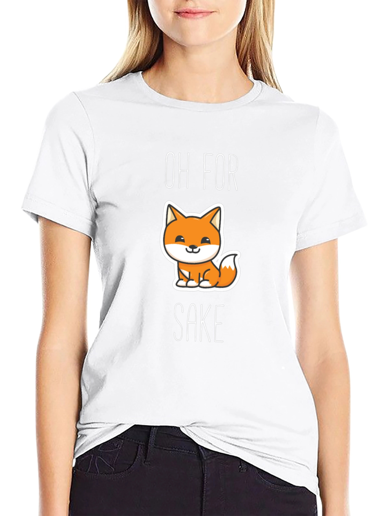 Oh For Fox Sake Black Graphic Tee