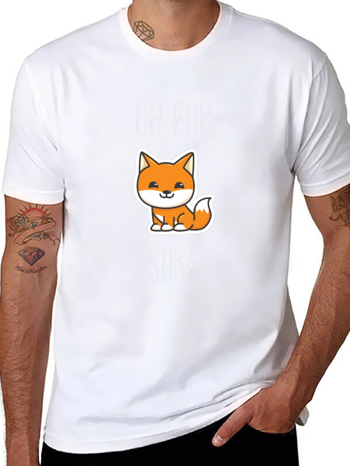 Oh For Fox Sake Black Graphic Tee