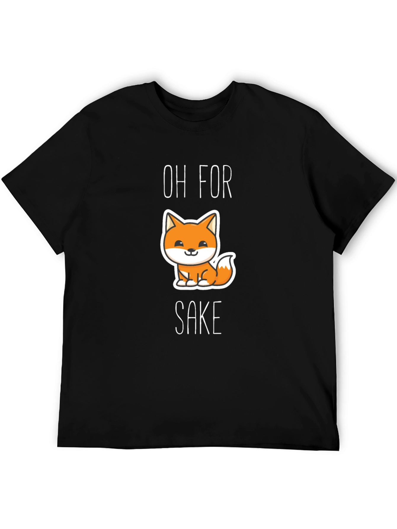 Oh For Fox Sake Black Graphic Tee