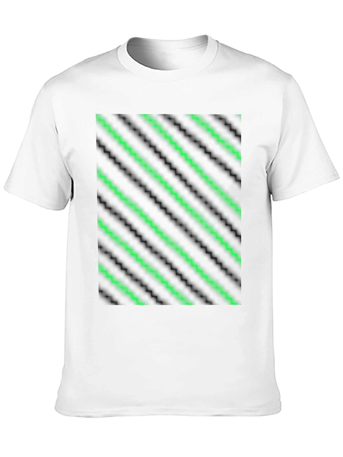 Modern Green Neon Stripe Tee