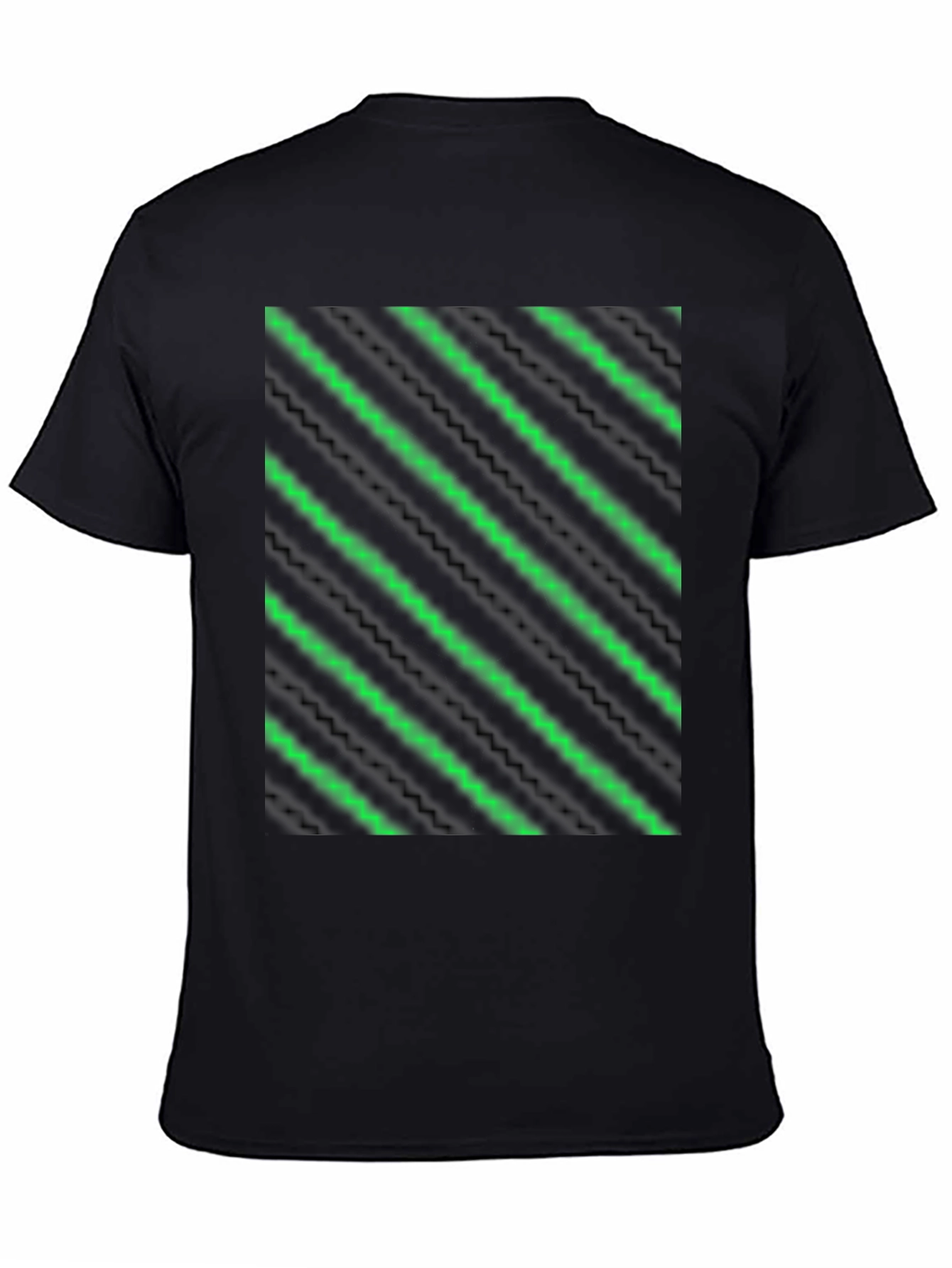 Modern Green Neon Stripe Tee