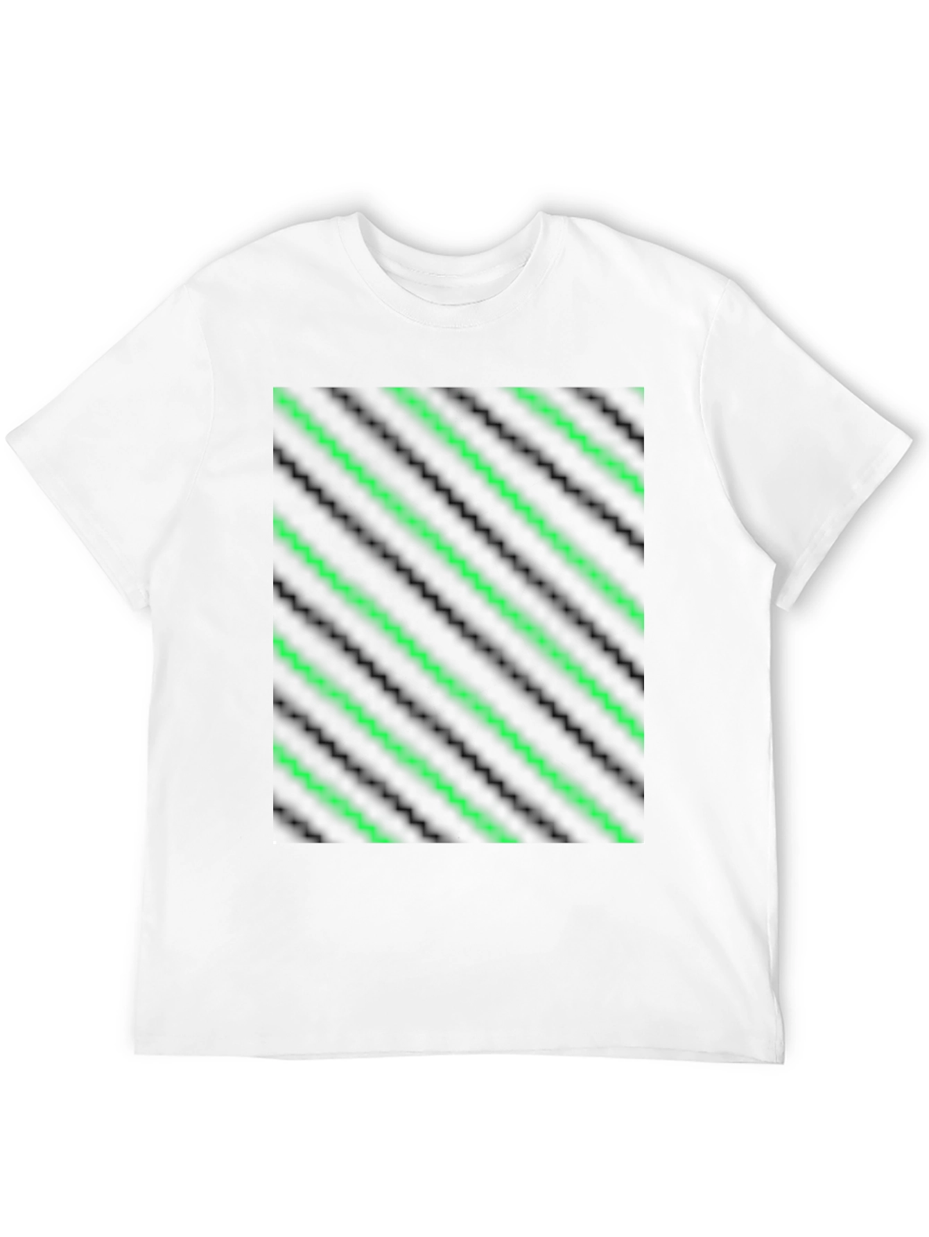 Modern Green Neon Stripe Tee