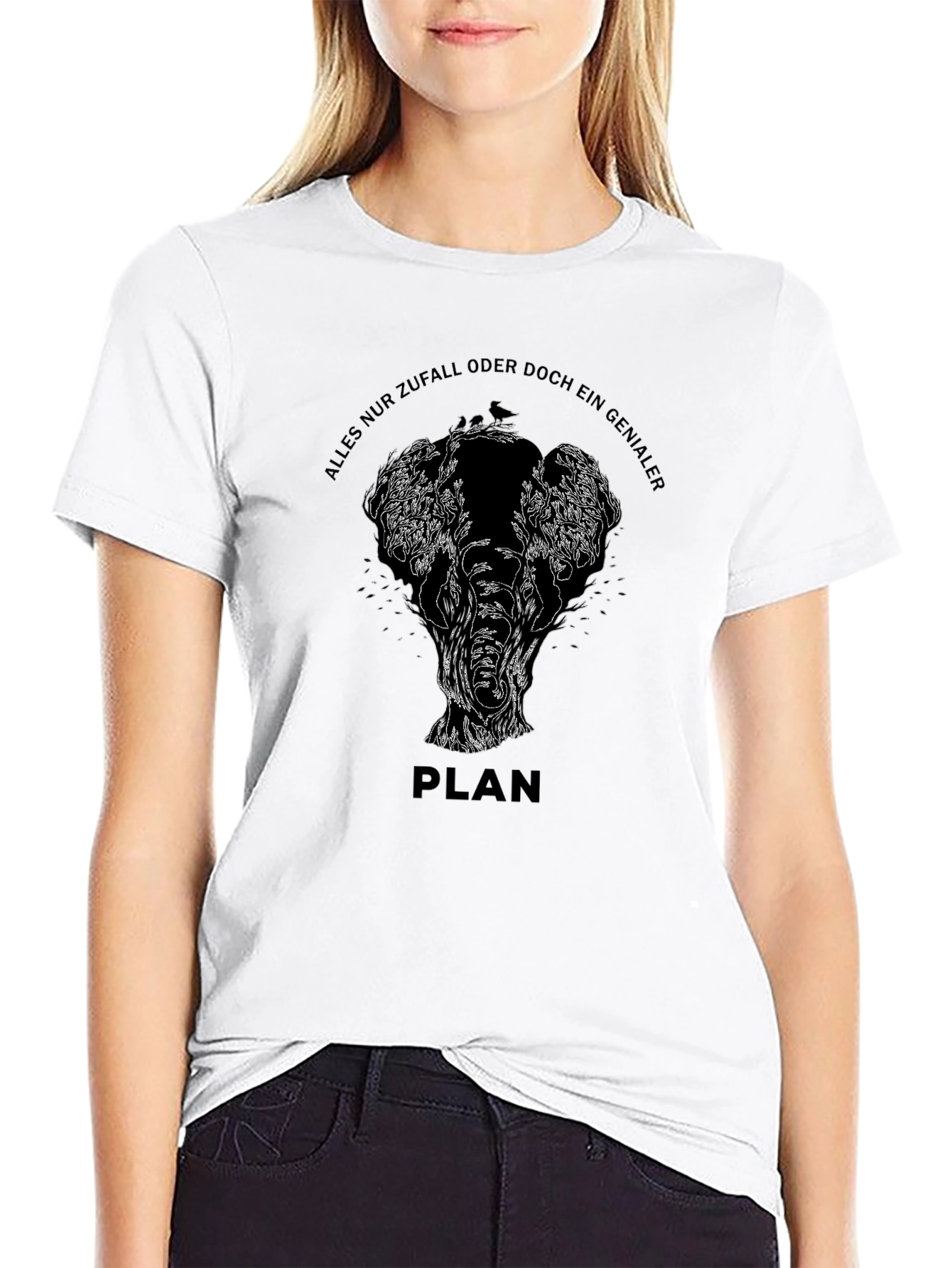 Elephant Plan Graphic T-Shirt - Casual Style