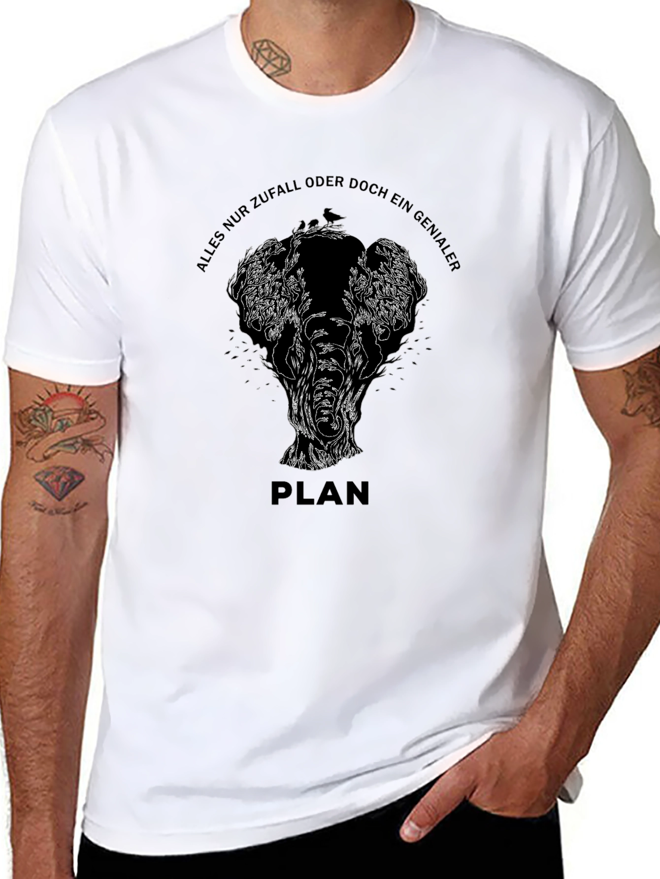 Elephant Plan Graphic T-Shirt - Casual Style