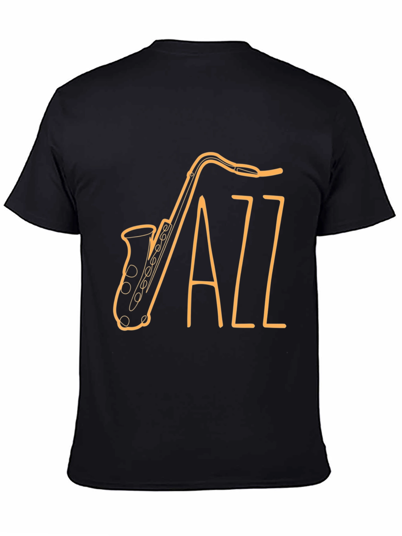 Black Jazz Saxophone Graphic Tee