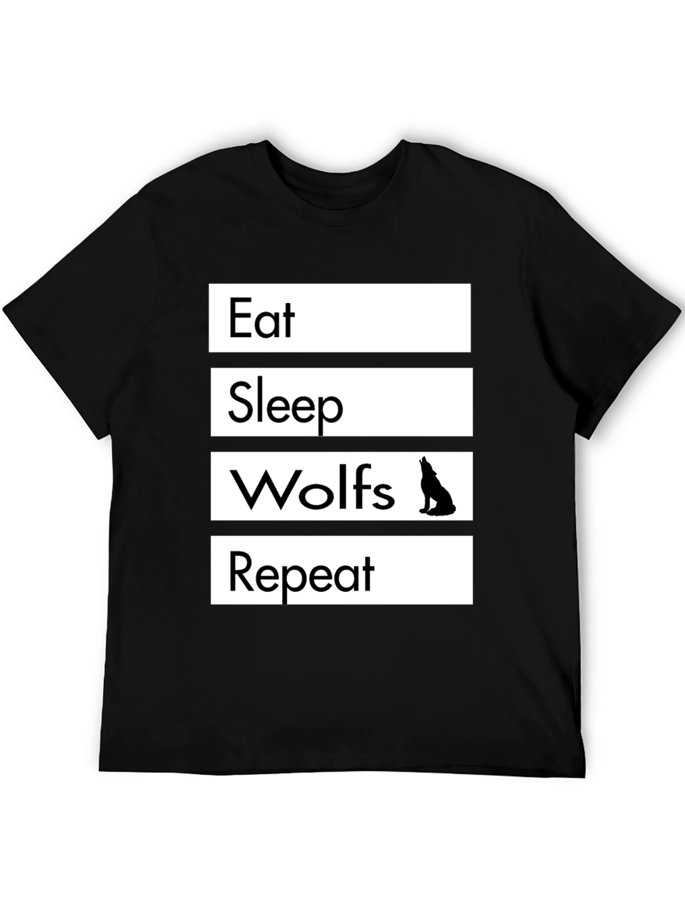 Eat Sleep Wolves Repeat T-Shirt - Wolf Lover Tee