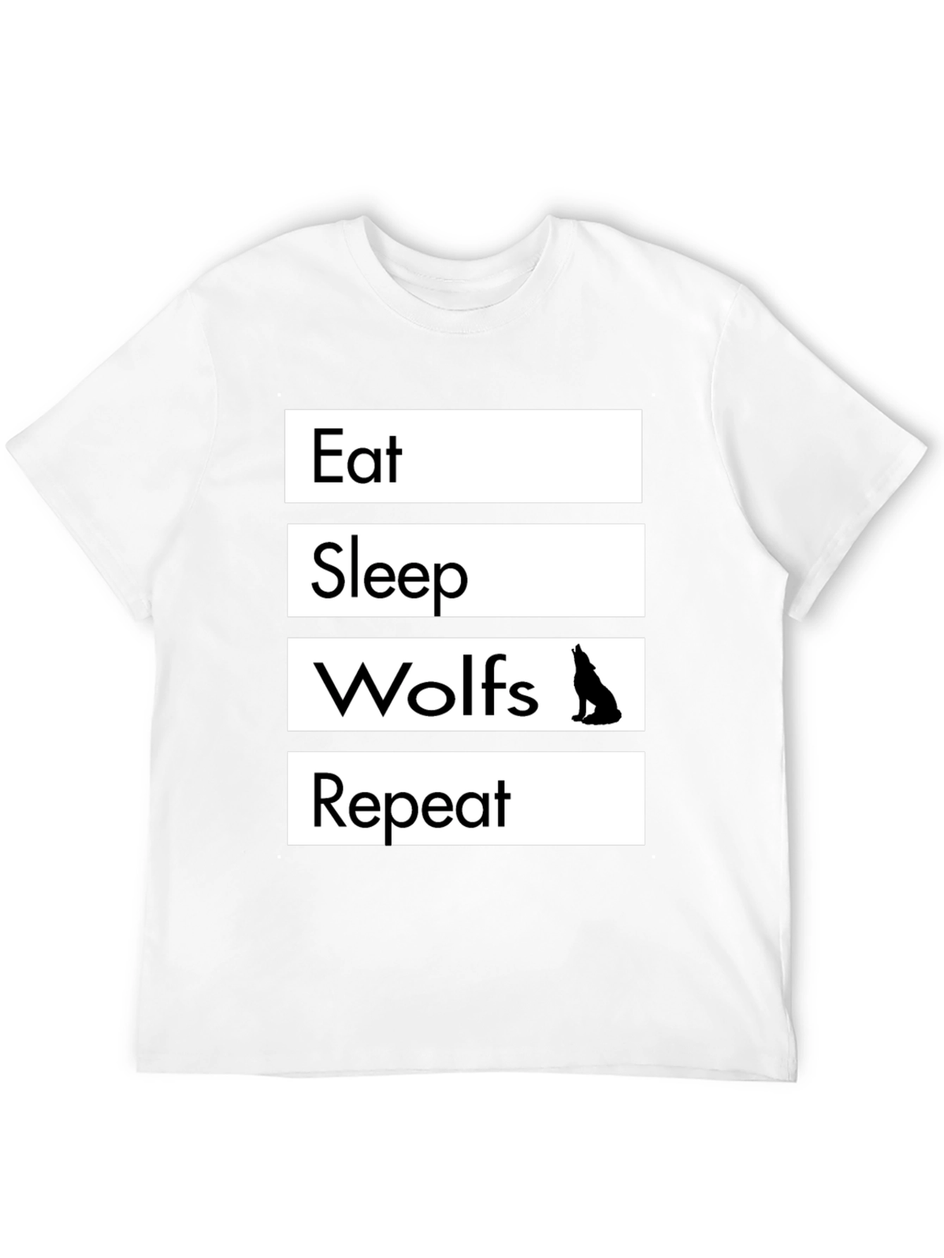 Eat Sleep Wolves Repeat T-Shirt - Wolf Lover Tee