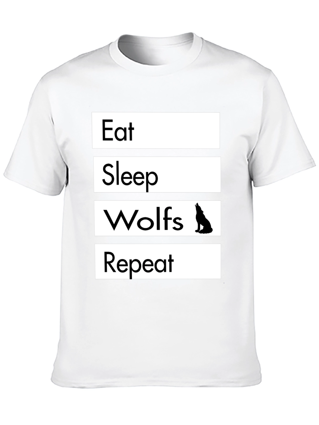 Eat Sleep Wolves Repeat T-Shirt - Wolf Lover Tee