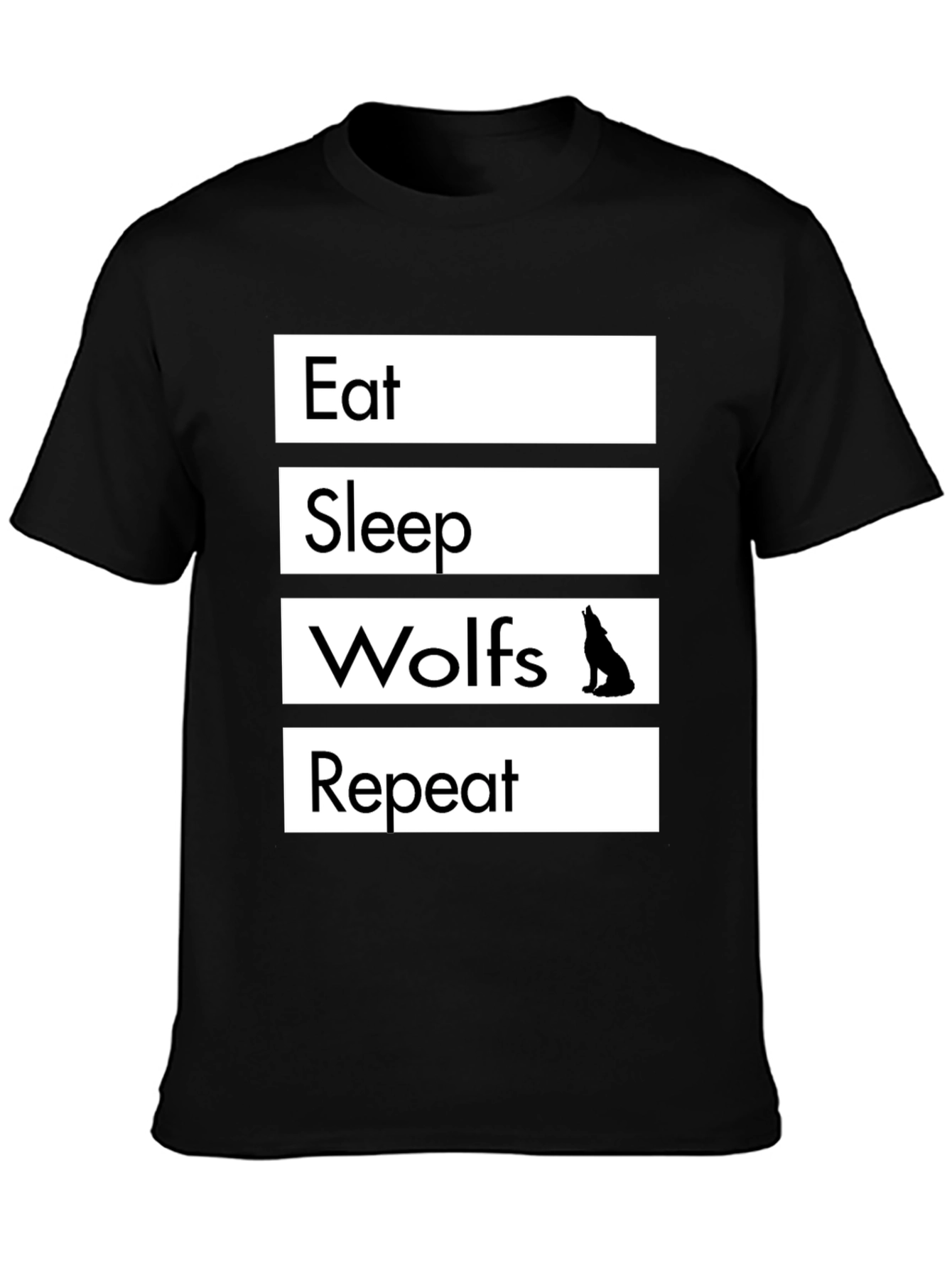 Eat Sleep Wolves Repeat T-Shirt - Wolf Lover Tee