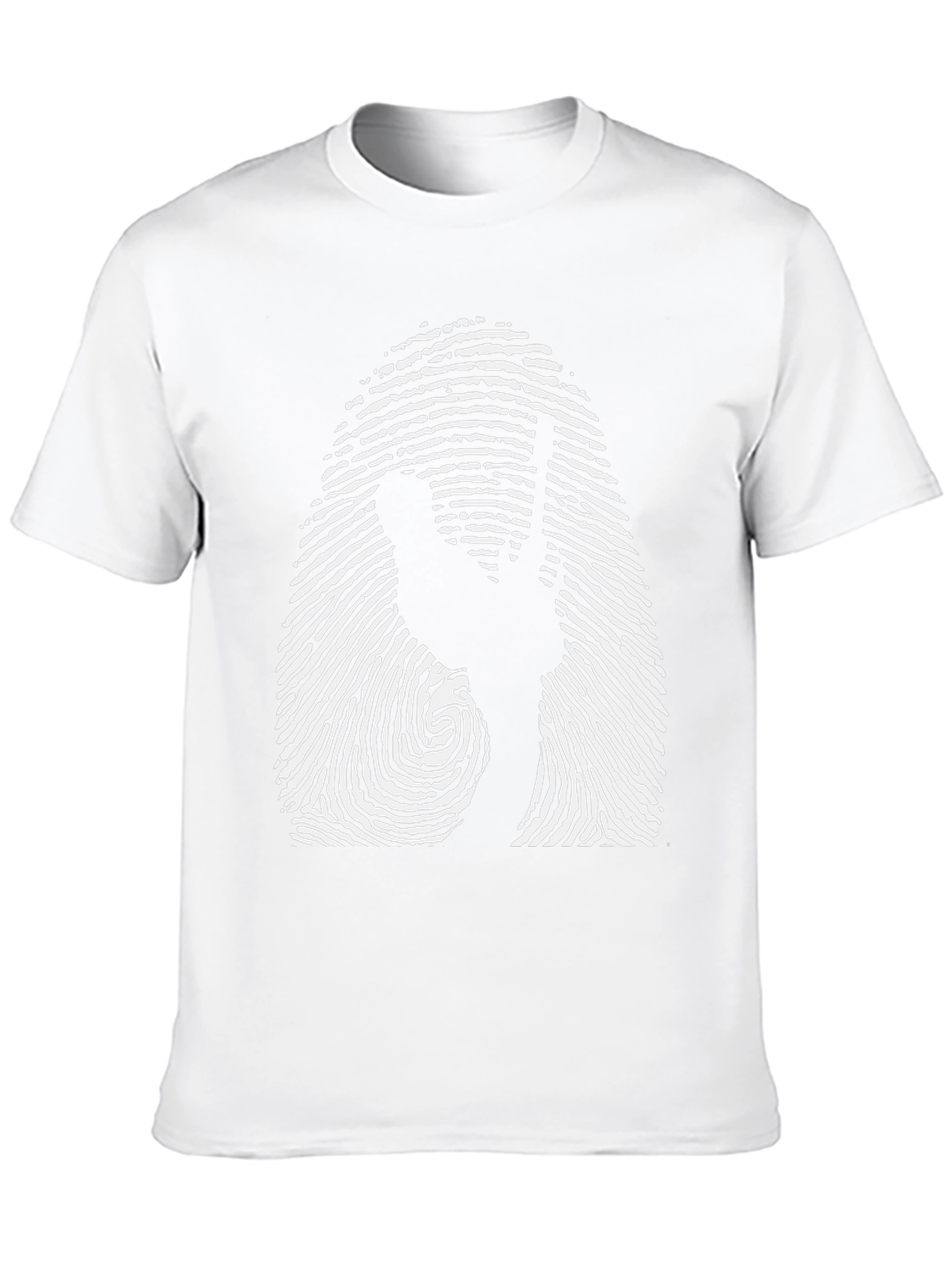 Peace Sign Fingerprint Black T-Shirt